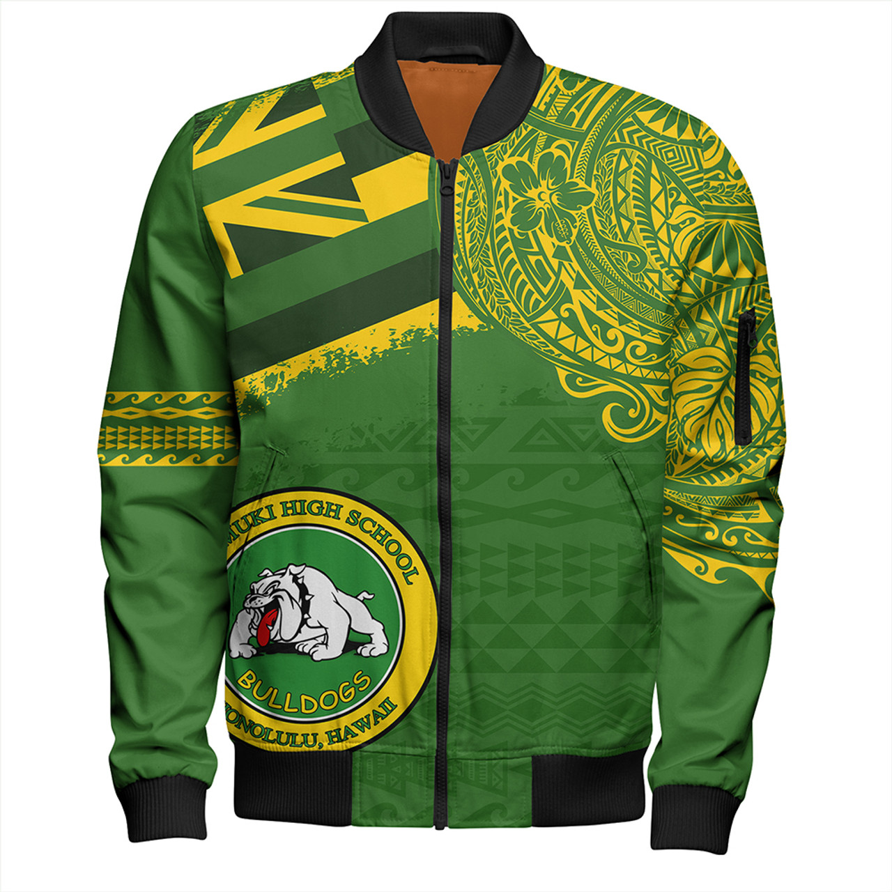 Hawaii Bomber Jacket Kaimuki High School With Crest Style