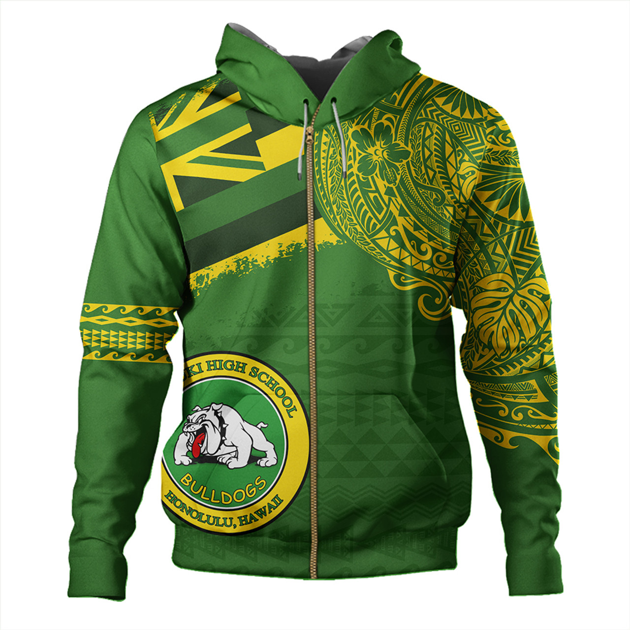 Hawaii Hoodie Kaimuki High School With Crest Style