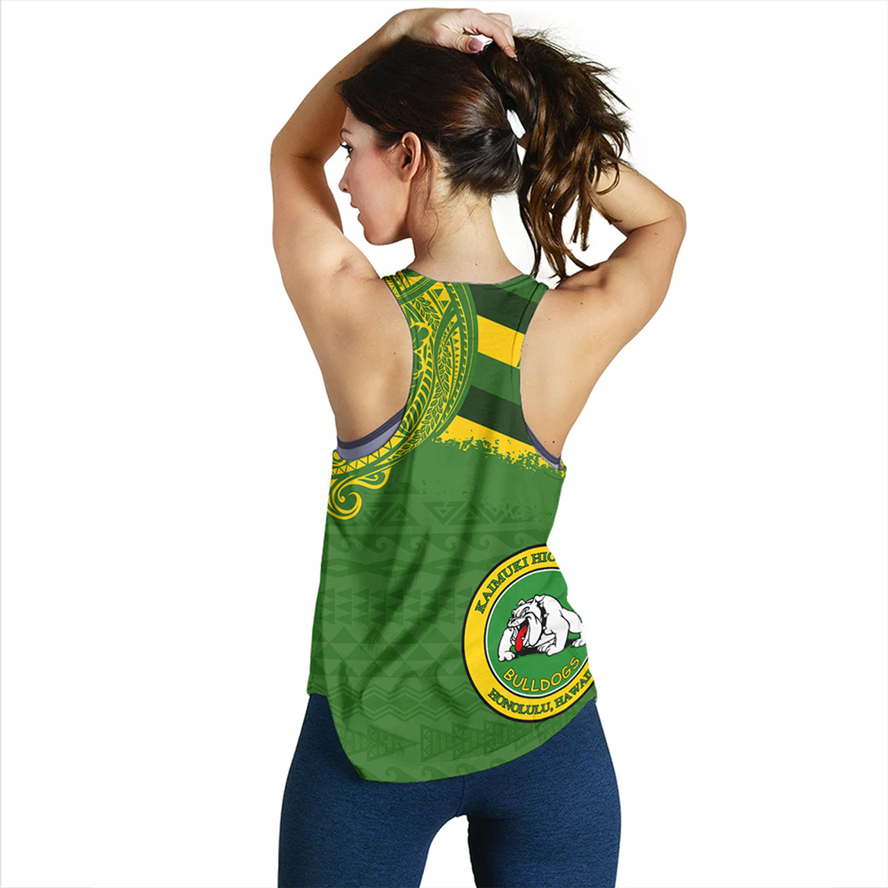 Hawaii Women Tank Kaimuki High School With Crest Style