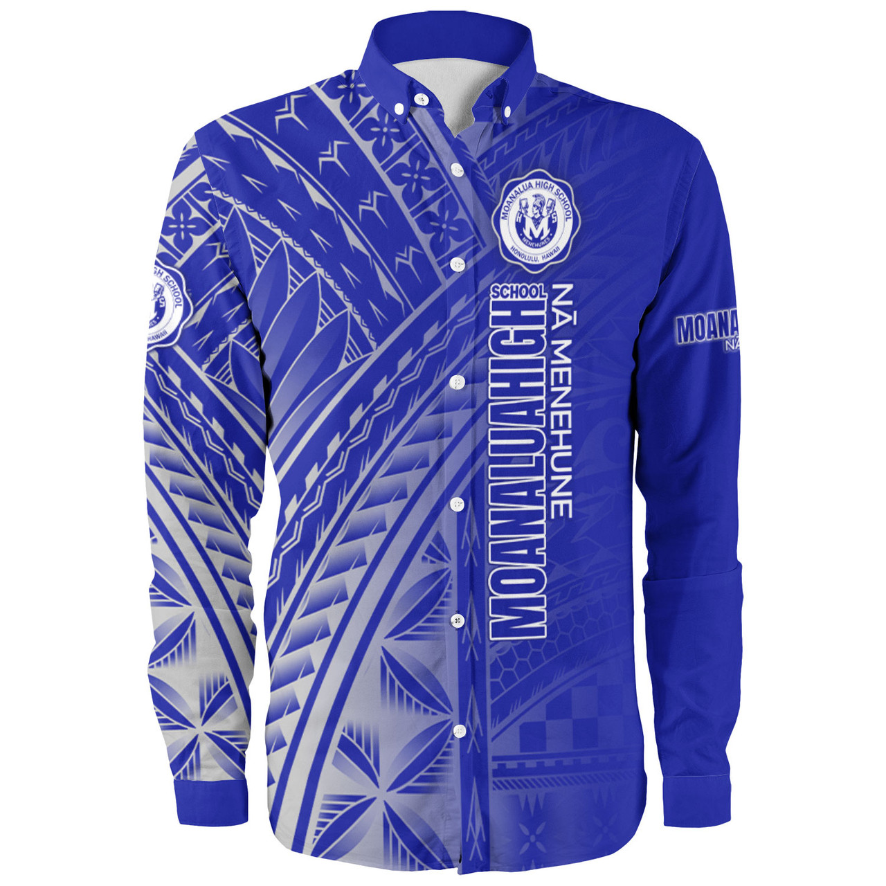 Hawaii Moanalua High School Long Sleeve Shirt - Moanalua NÄ Menehune Hawaii Patterns