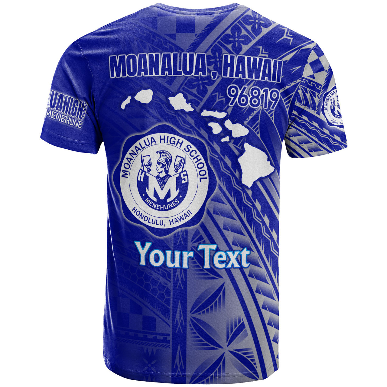 Hawaii Moanalua High School T-Shirt - Custom Moanalua NÄ Menehune Hawaii Patterns