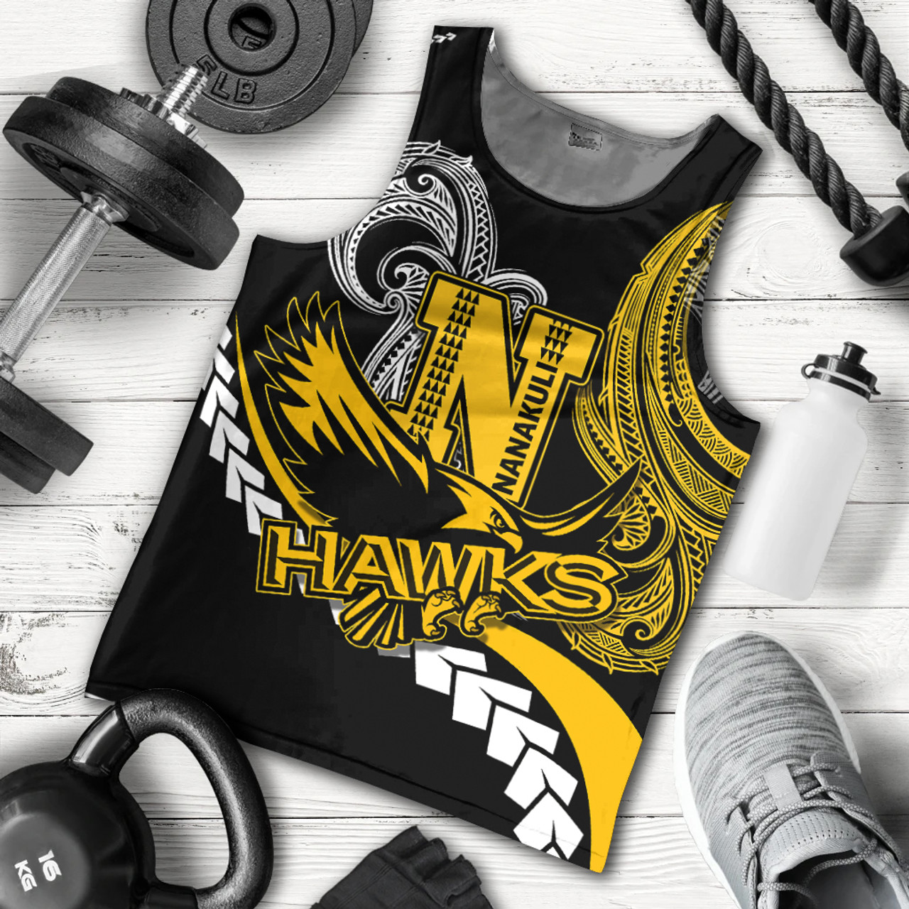 Hawaii Custom Men Tank Top - Nanakuli High School Polynesian Tribal Pattern