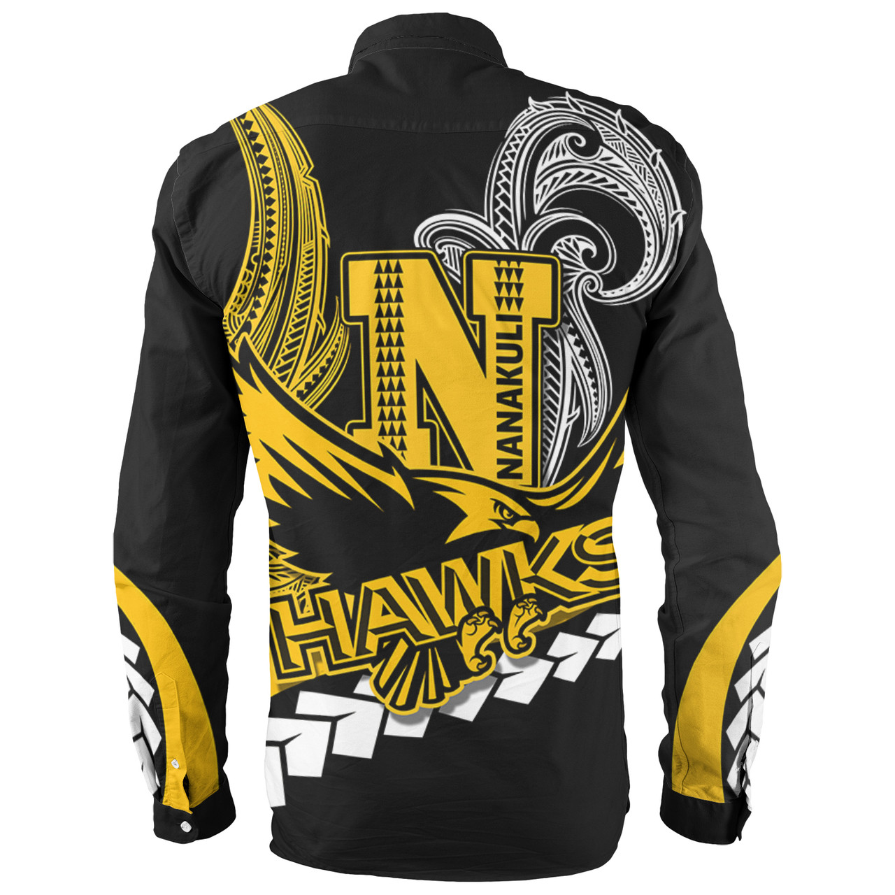 Hawaii Custom Long Sleeve Shirt - Nanakuli High School Polynesian Tribal Pattern