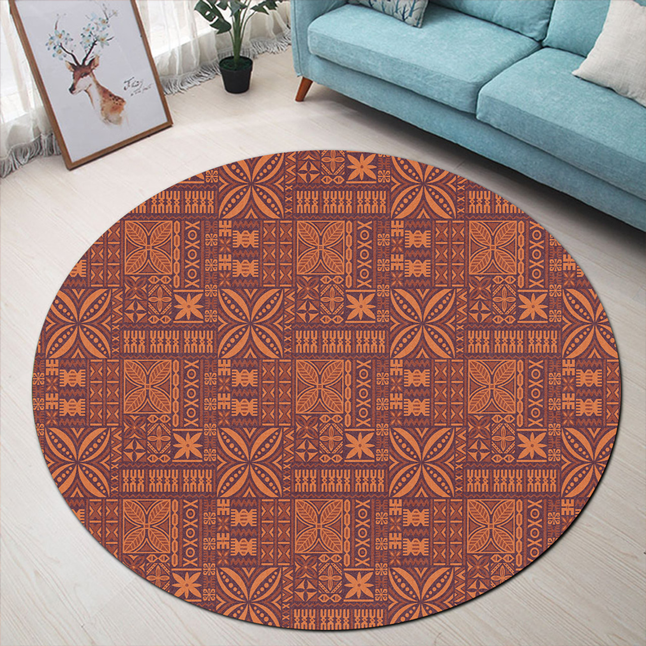 Hawaii Round Rug Kapa