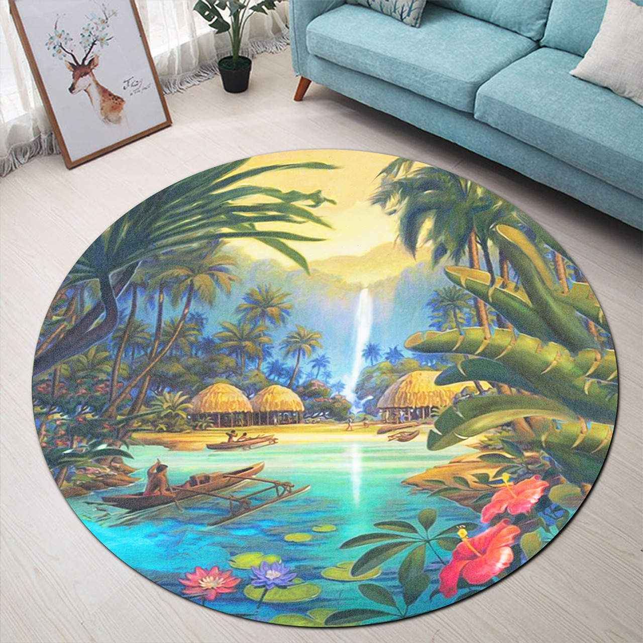 Hawaii Round Rug Picture