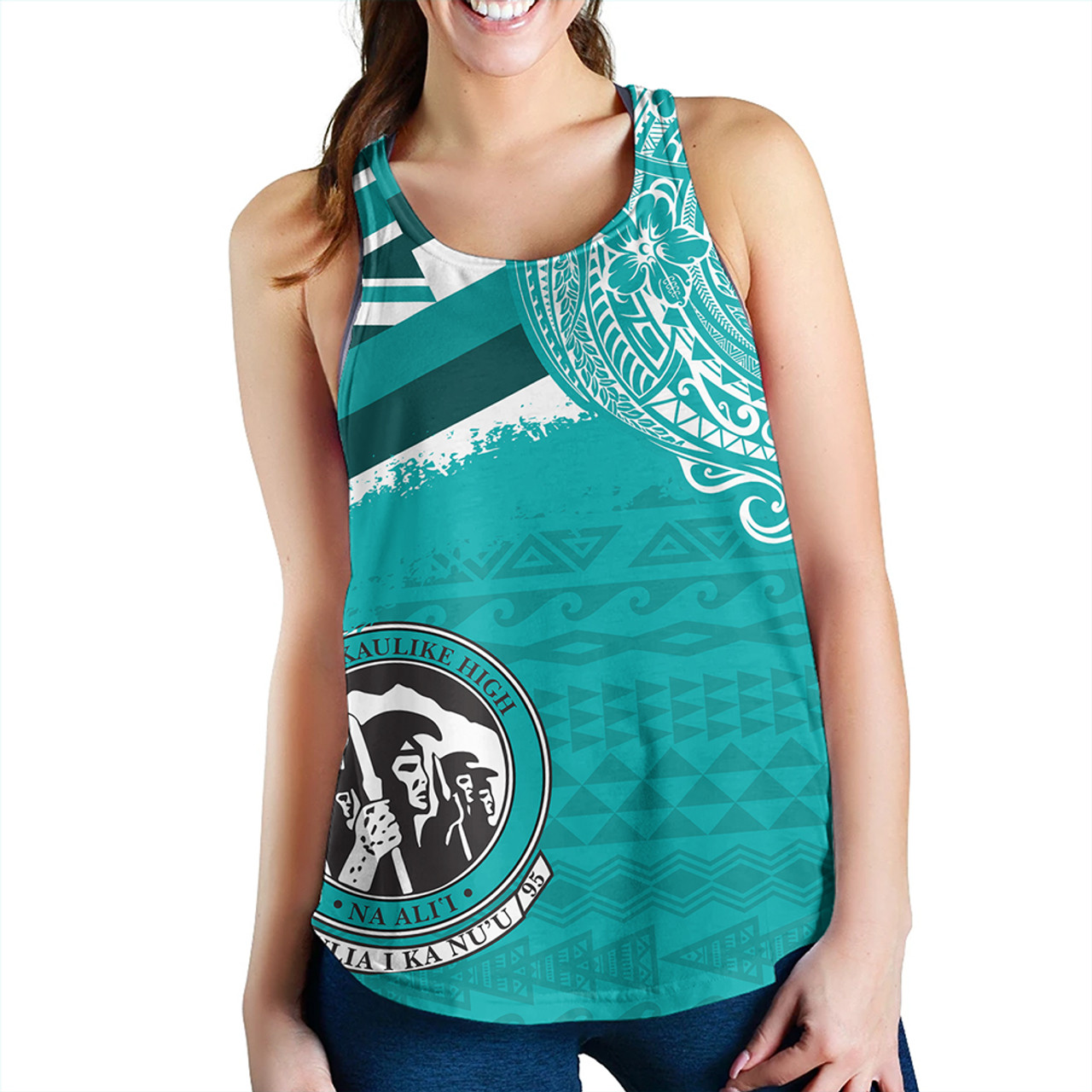 Hawaii Women Tank King Kekaulike High School With Crest Style