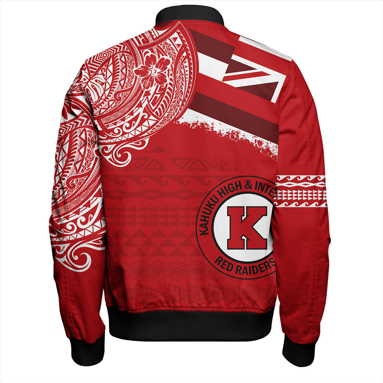 Hawaii Bomber Jacket Kahuku High And Intermediate School With Crest Style