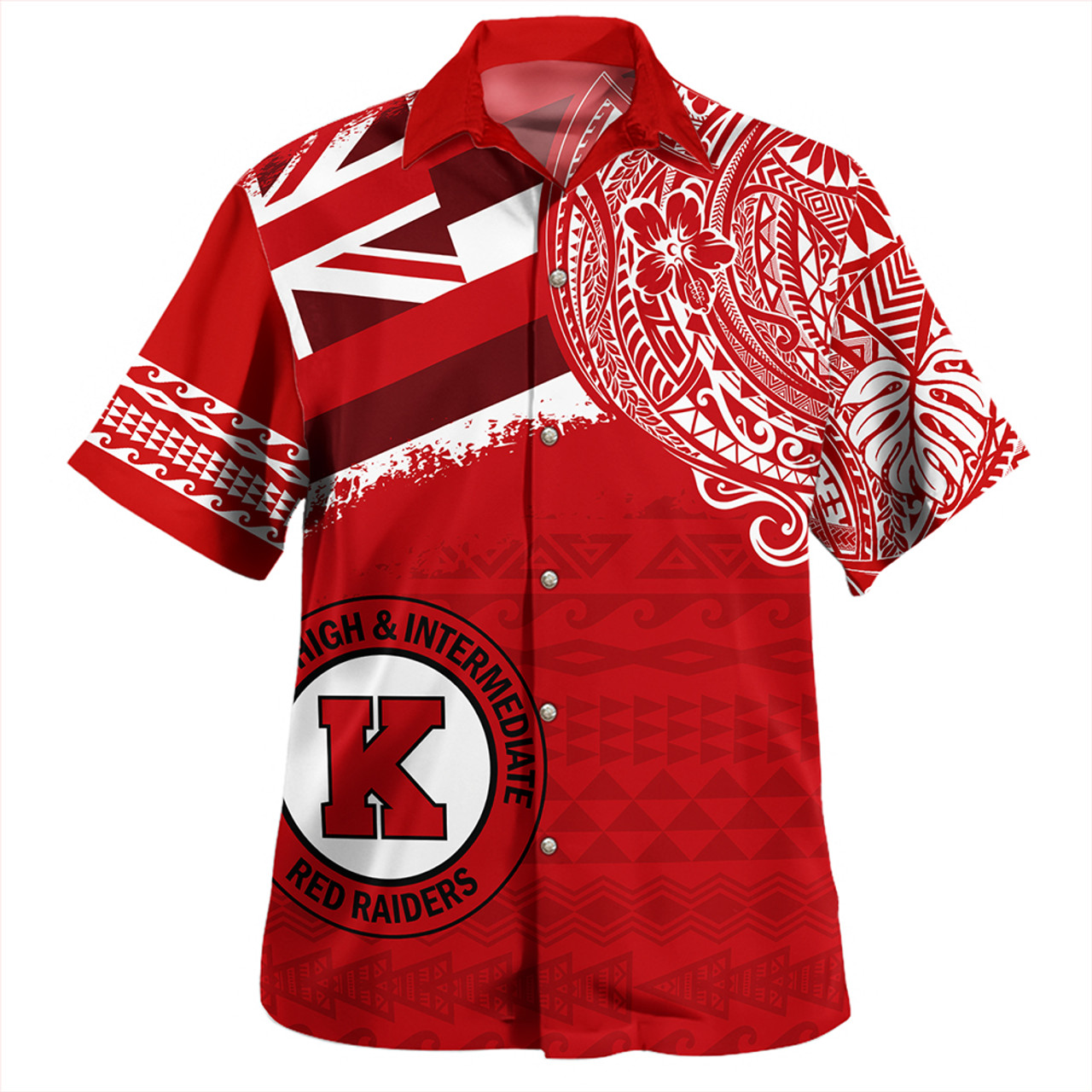 Hawaii Hawaiian Shirt Kahuku High And Intermediate School With Crest Style