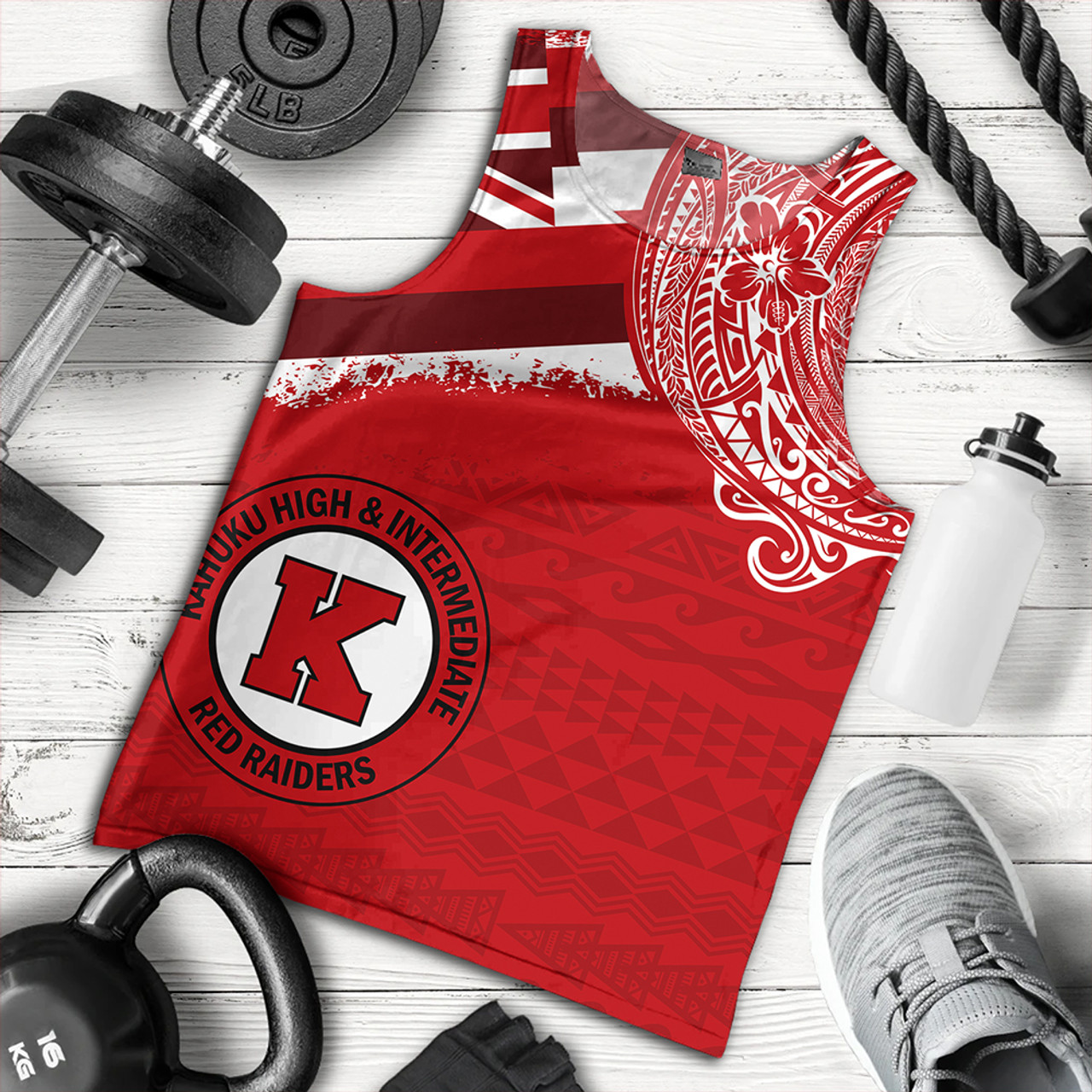 Hawaii Tank Top Kahuku High And Intermediate School With Crest Style