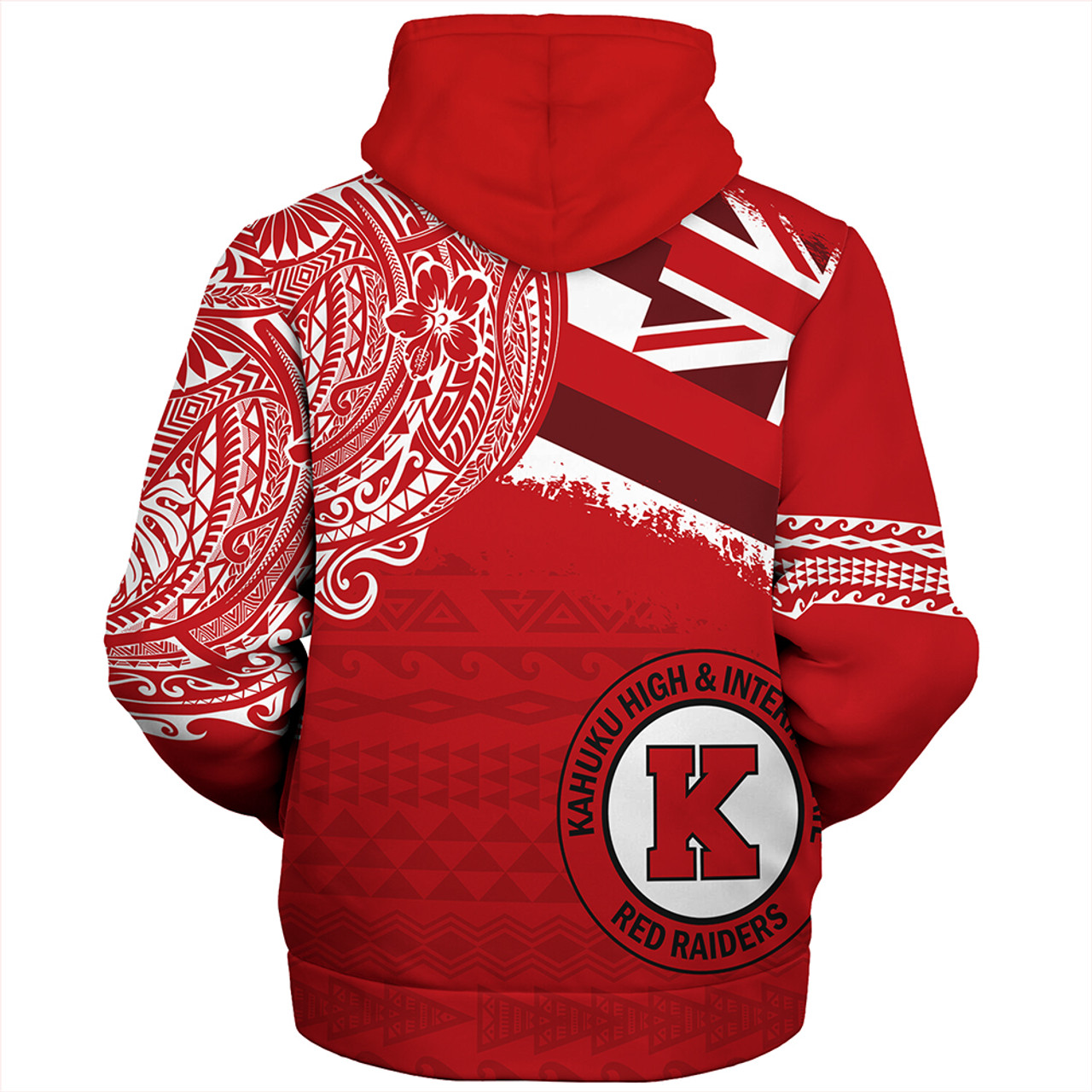 Hawaii Sherpa Hoodie Kahuku High And Intermediate School With Crest Style