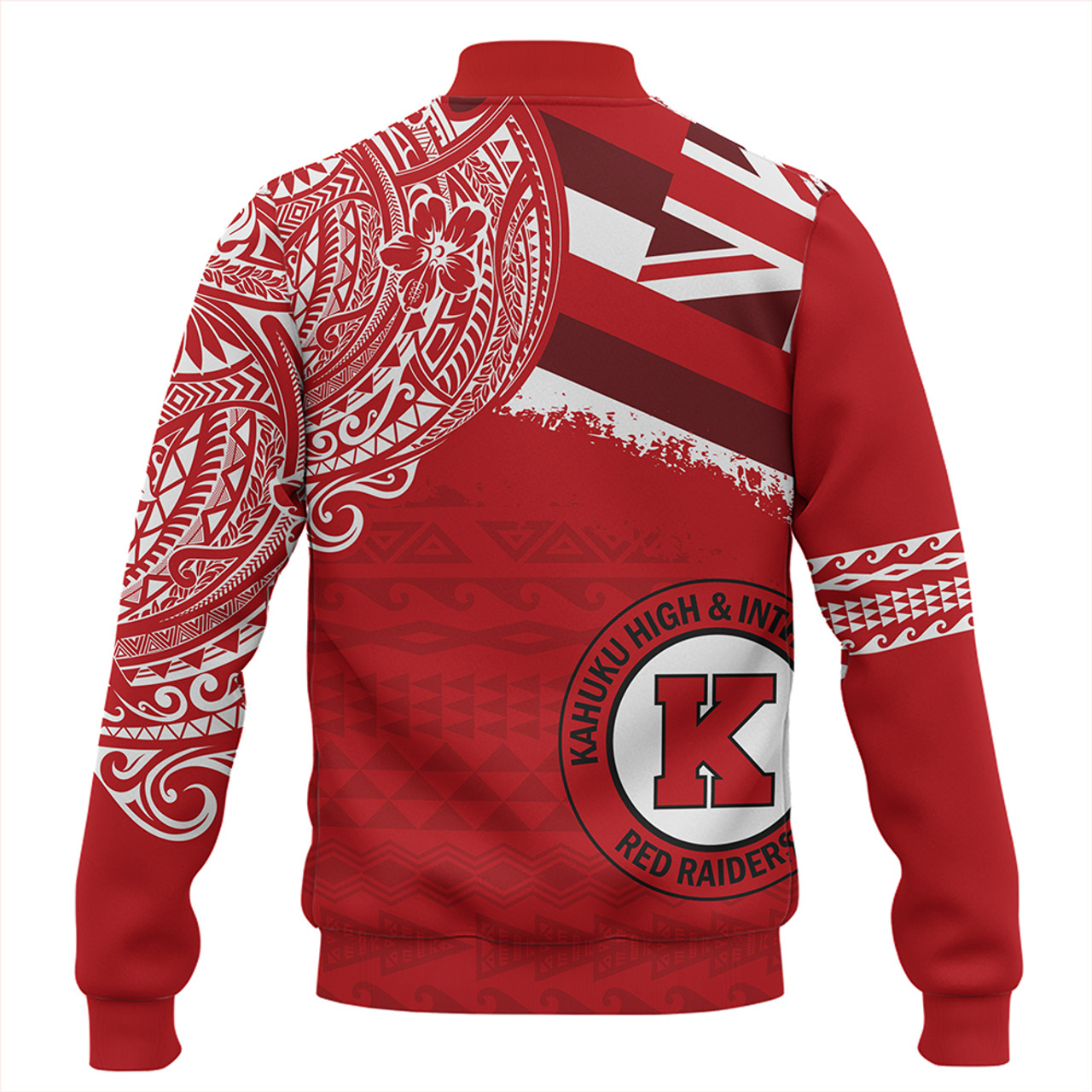 Hawaii Baseball Jacket Kahuku High And Intermediate School With Crest Style