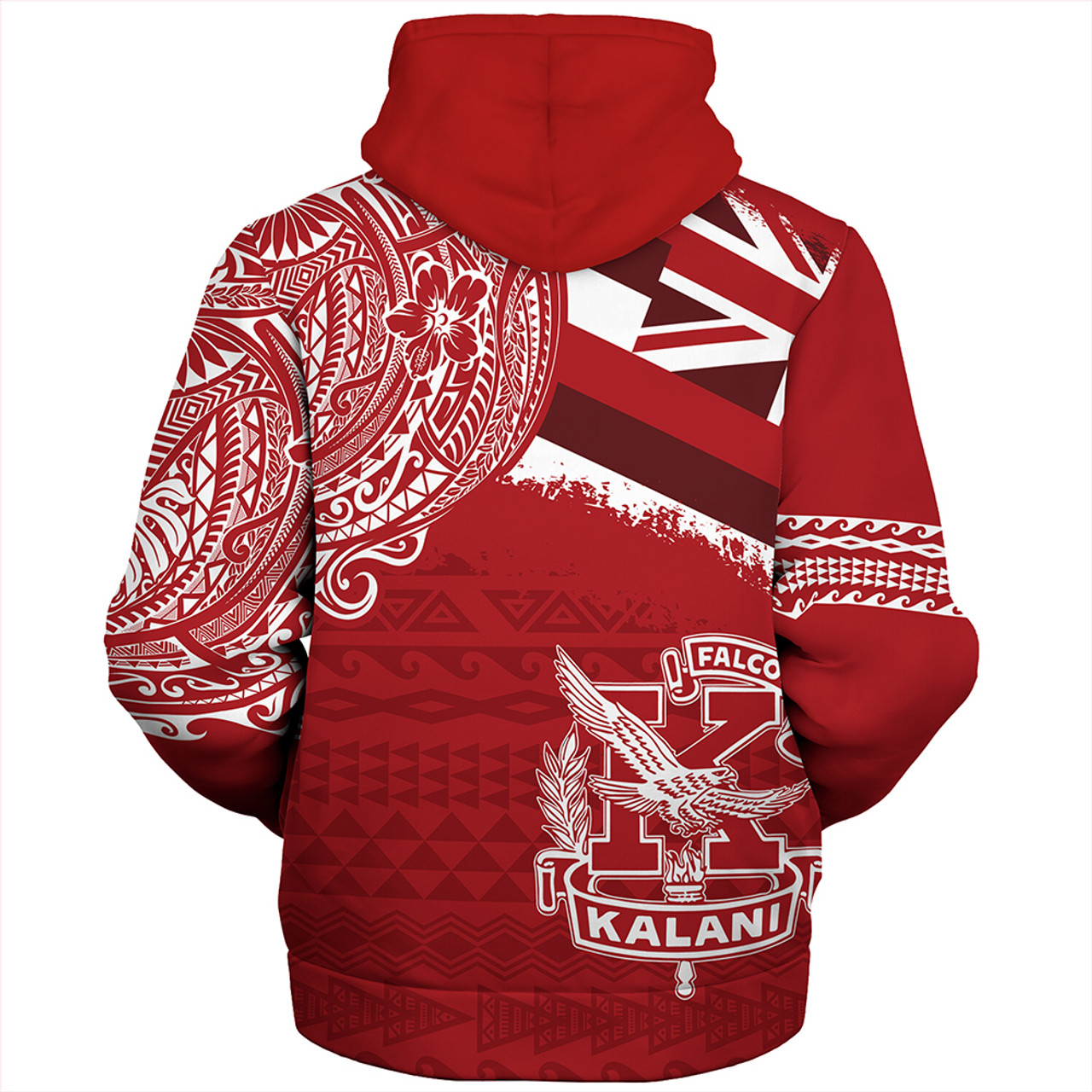 Hawaii Sherpa Hoodie Kalani High School With Crest Style