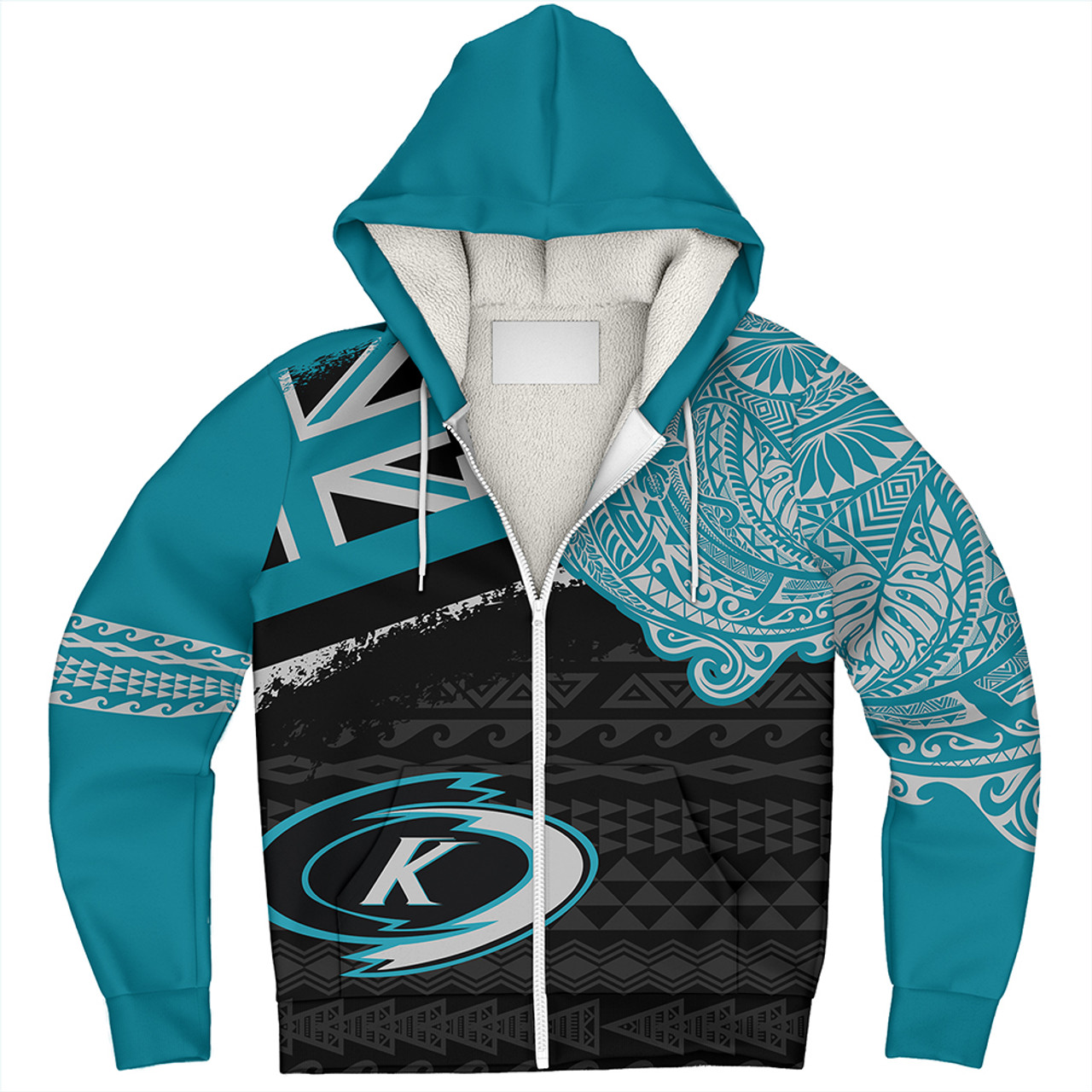 Hawaii Sherpa Hoodie Kapolei High School With Crest Style