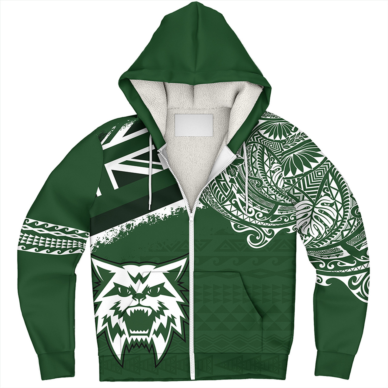 Hawaii Sherpa Hoodie Konawaena High School With Crest Style