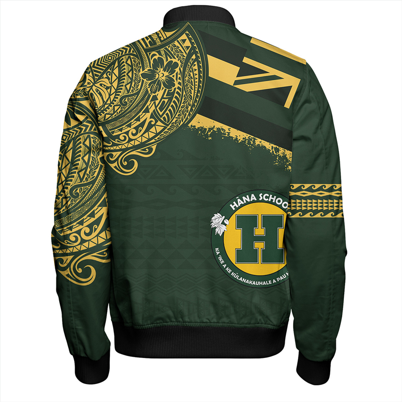 Hawaii Bomber Jacket Hana High And Elementary School With Crest Style