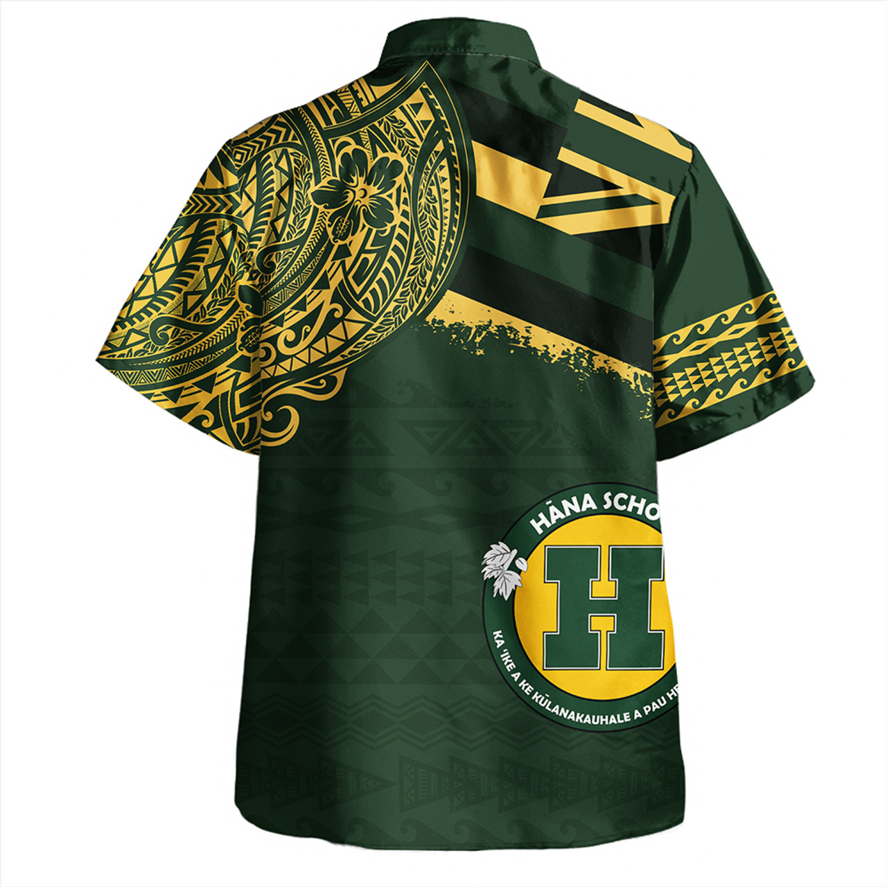 Hawaii Hawaiian Shirt Hana High And Elementary School With Crest Style