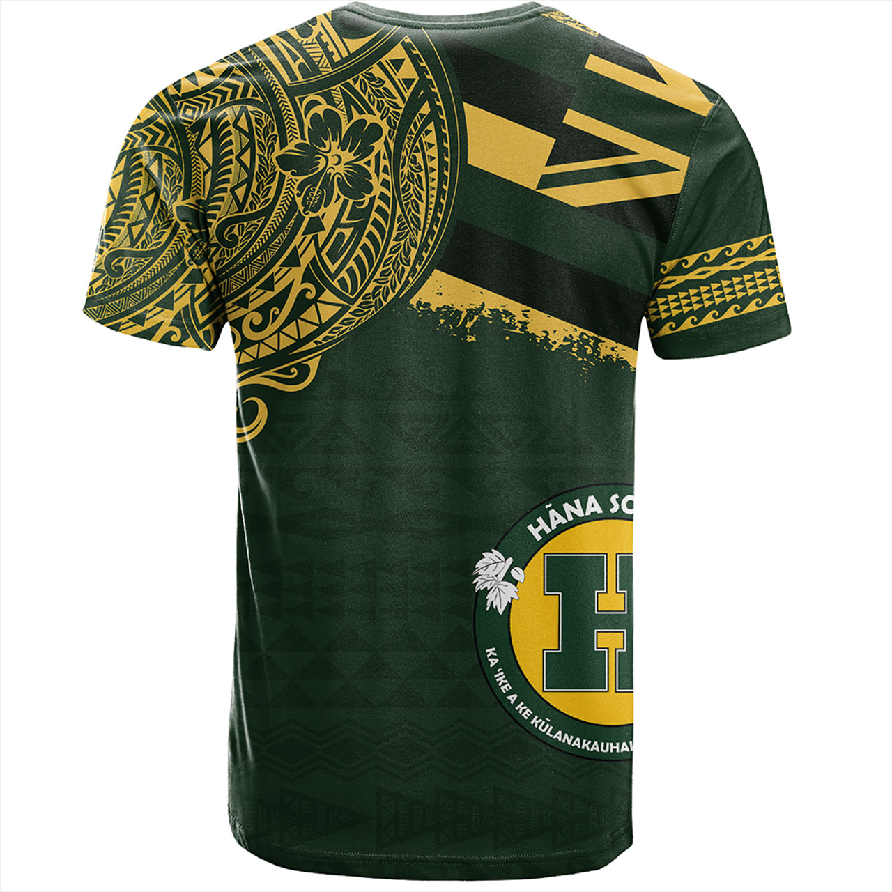 Hawaii T-Shirt Hana High And Elementary School With Crest Style