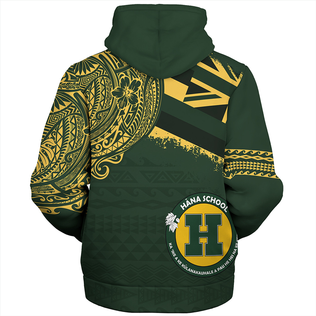 Hawaii Sherpa Hoodie Hana High And Elementary School With Crest Style