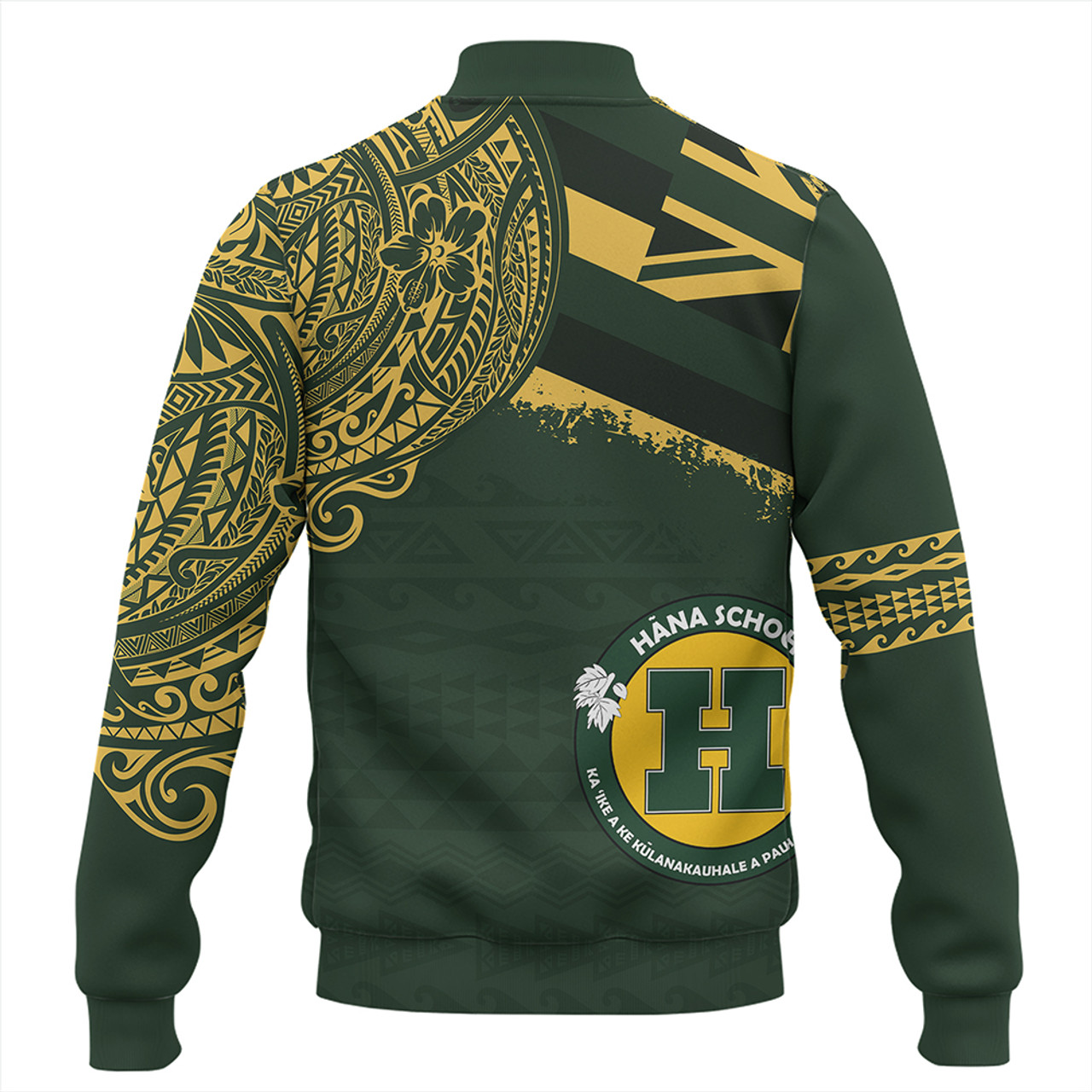 Hawaii Baseball Jacket Hana High And Elementary School With Crest Style