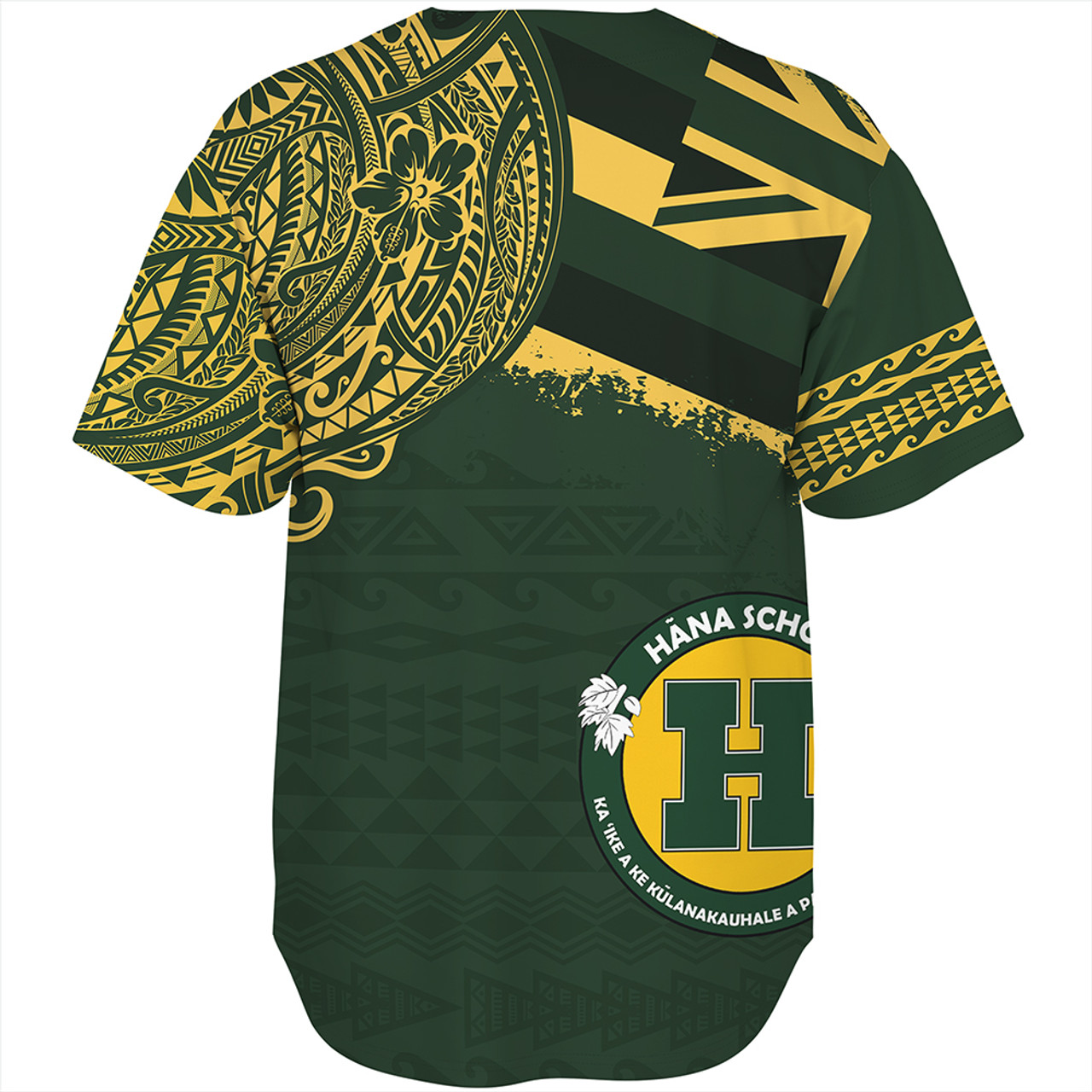 Hawaii Baseball Shirt Hana High And Elementary School With Crest Style