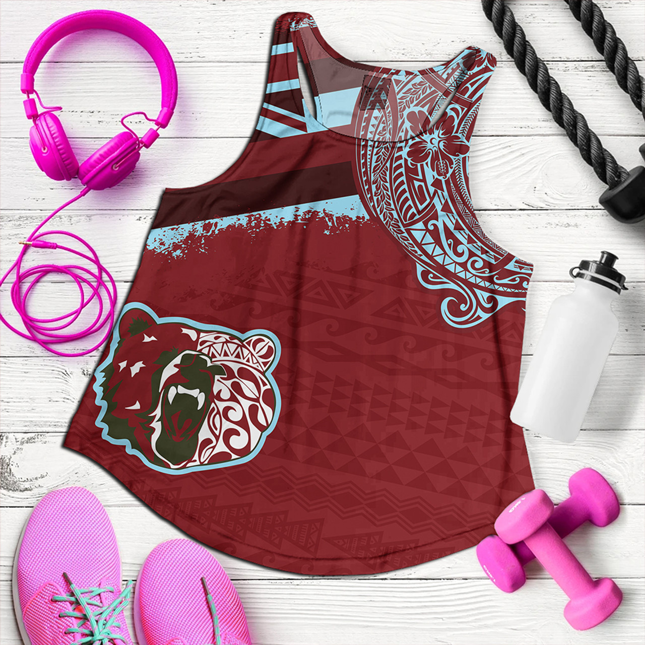 Hawaii Women Tank Henry Perrine Baldwin High School With Crest Style