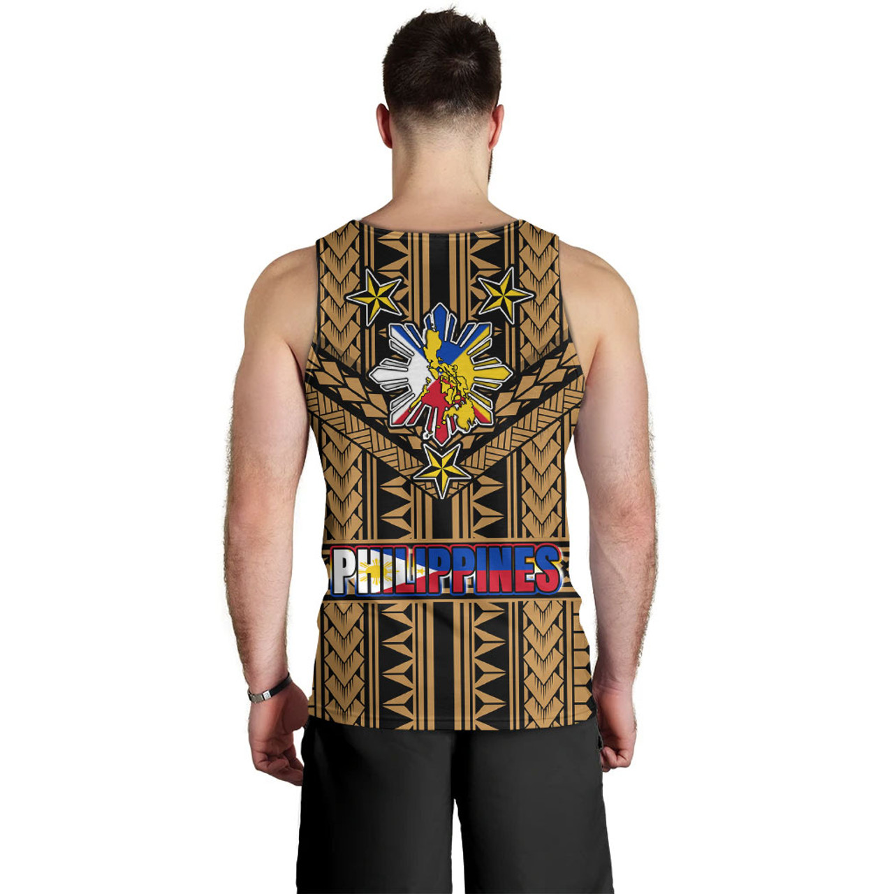 Philippines Tank Top - Filipino Sun And Stars Tribal Tattoo Patterns Style