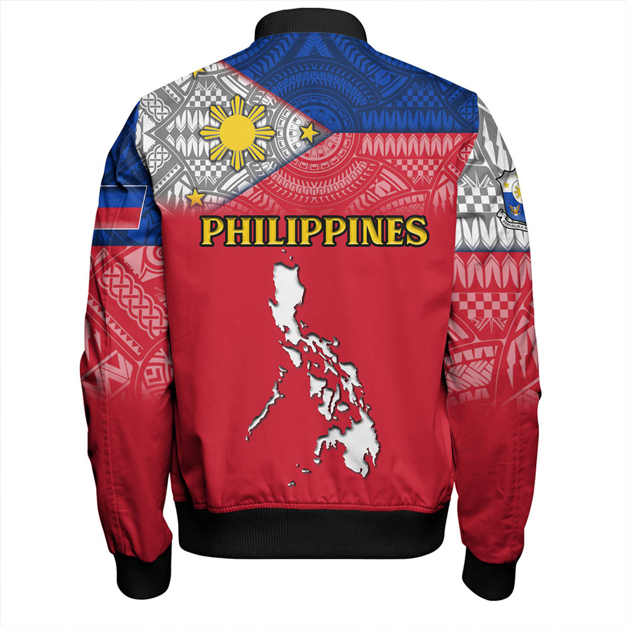 Philippines Bomber Jacket - Philippines Map And Flag Color Style
