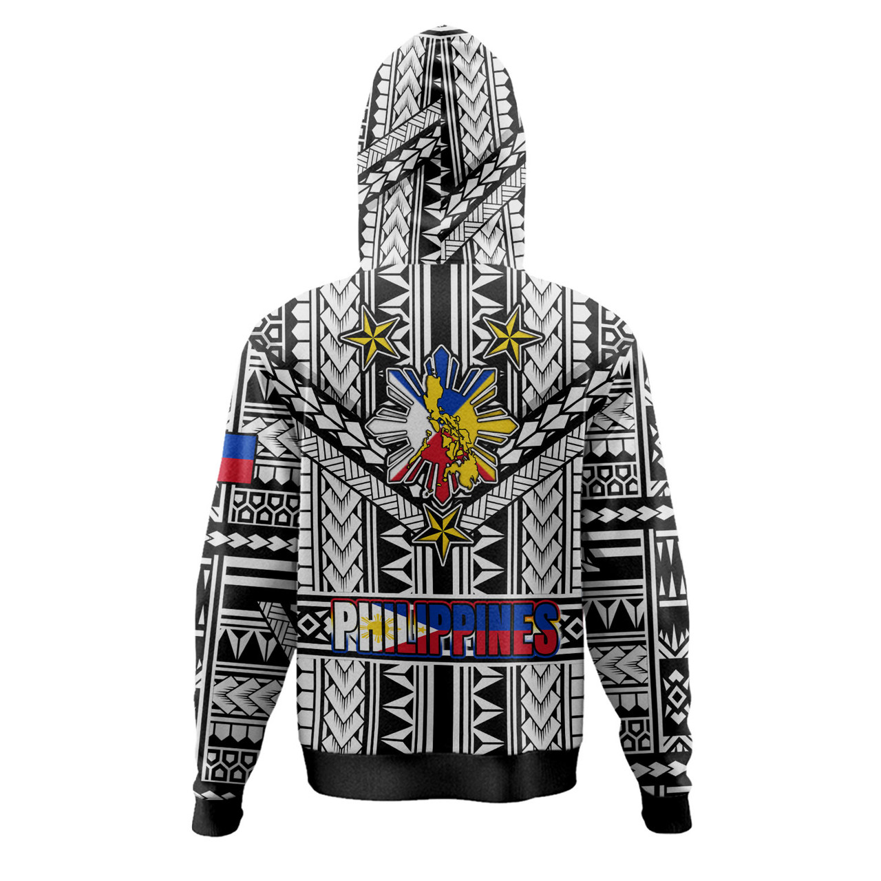 Philippines Hoodie - Filipino Sun And Stars Tribal Tattoo Patterns Style