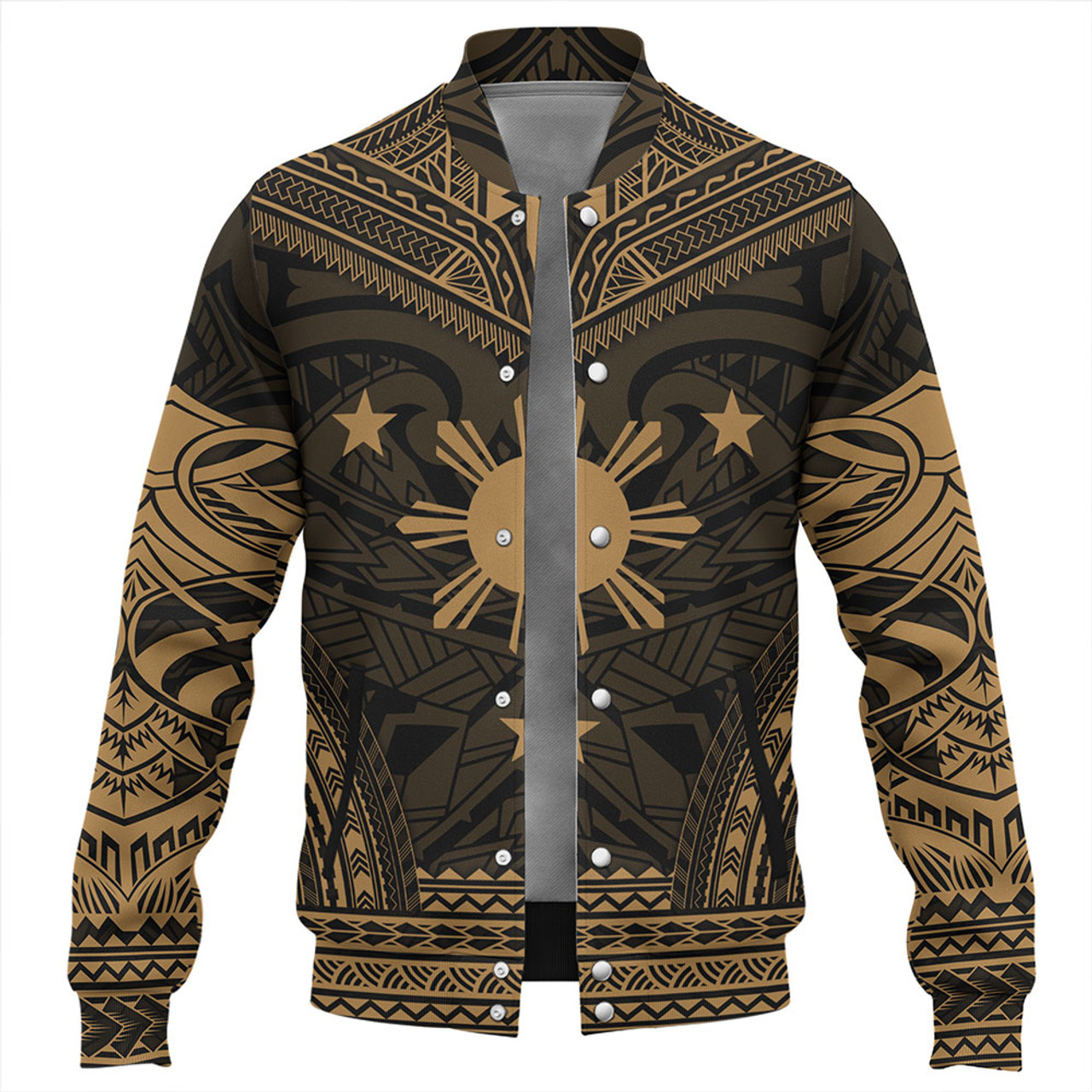 Philippines Baseball Jacket - Philippines Cheif Tattoo Patterns Style