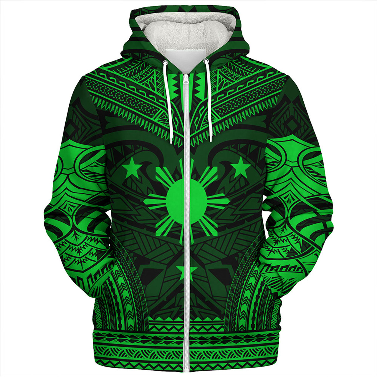 Philippines Sherpa Hoodie - Philippines Cheif Tattoo Patterns Style