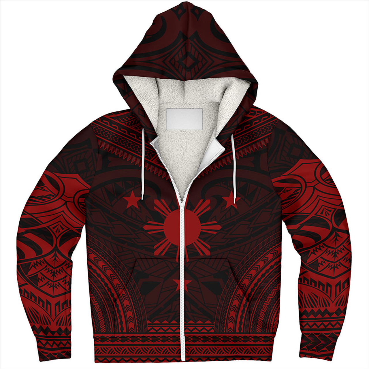 Philippines Sherpa Hoodie - Philippines Cheif Tattoo Patterns Style