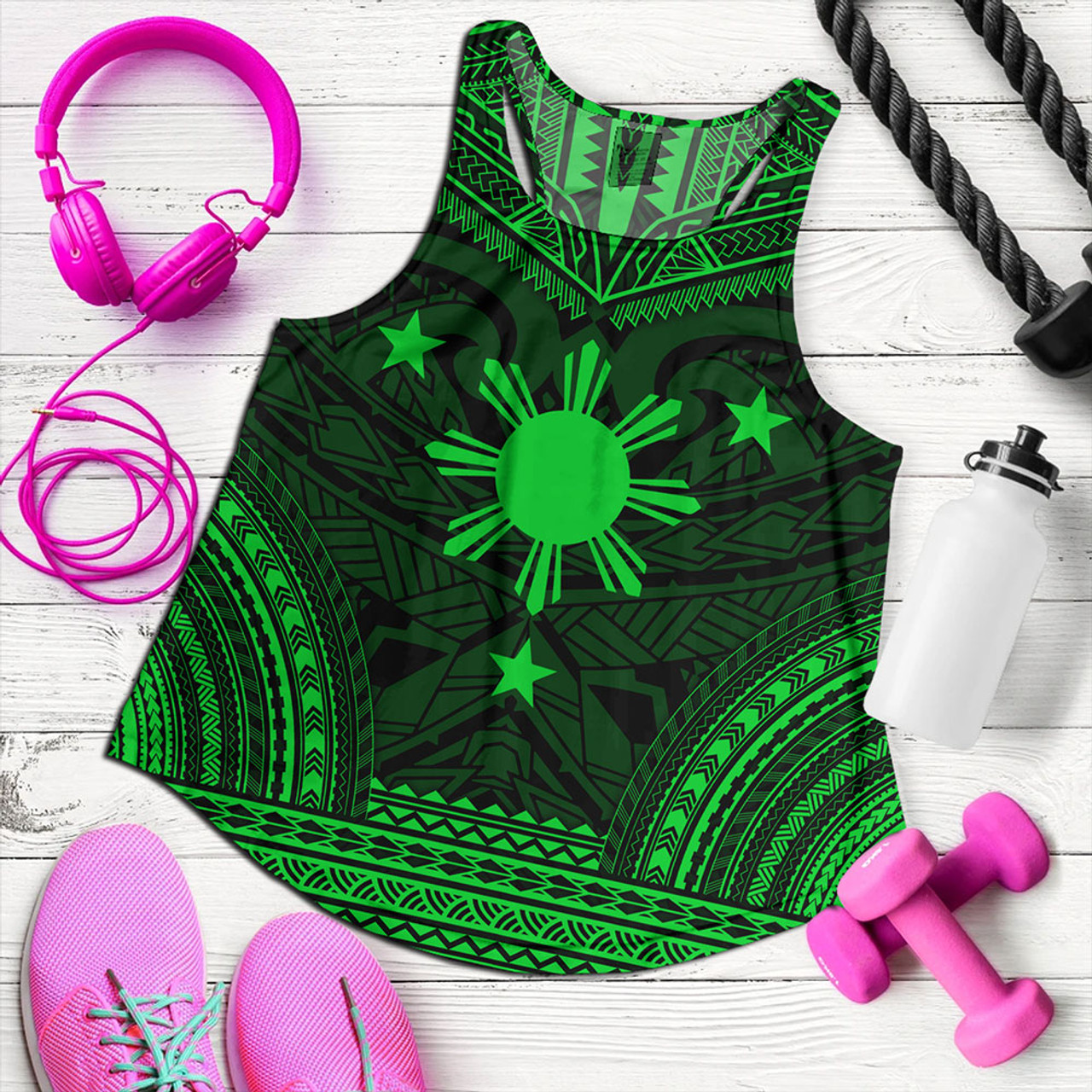 Philippines Women Tank - Philippines Cheif Tattoo Patterns Style