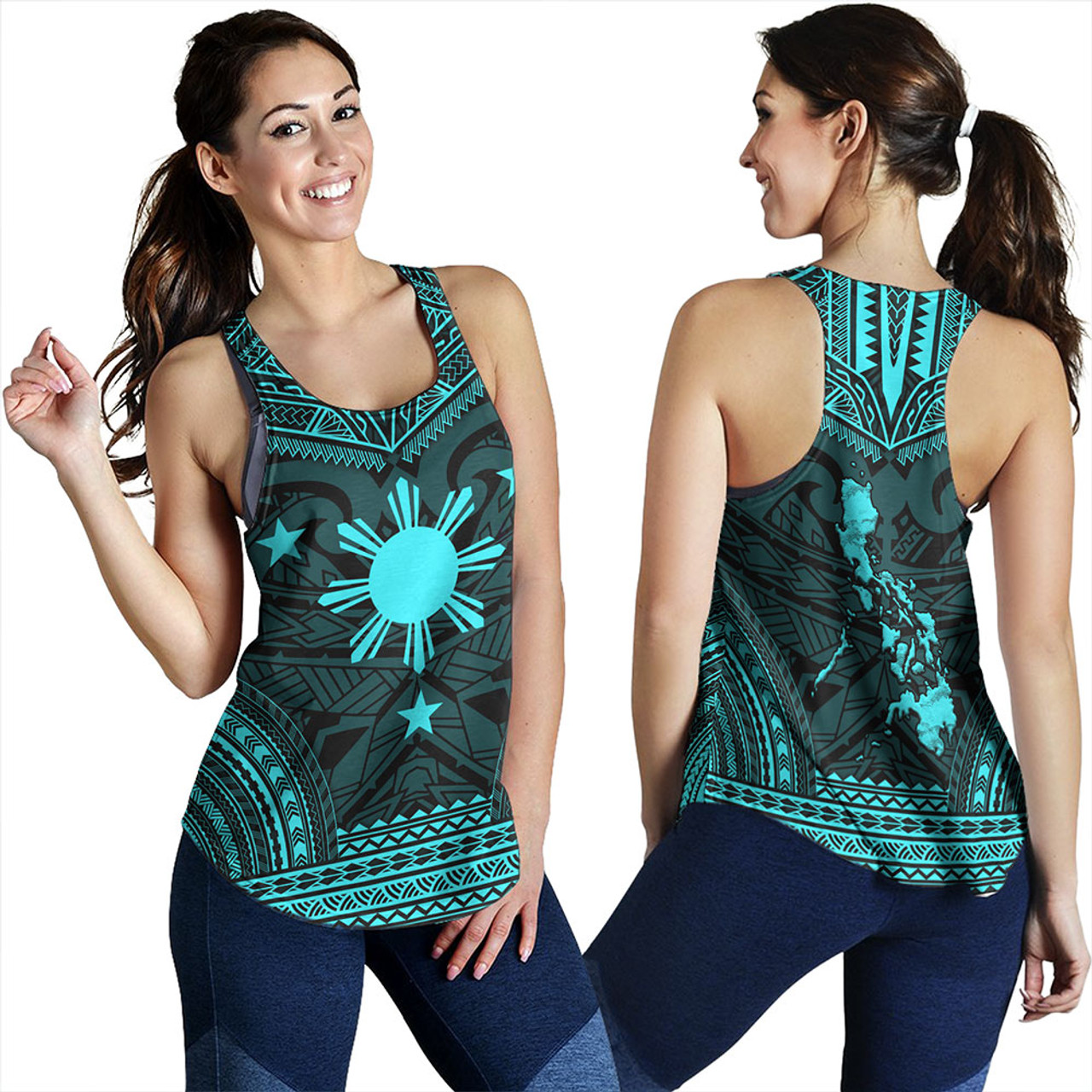 Philippines Women Tank - Philippines Cheif Tattoo Patterns Style