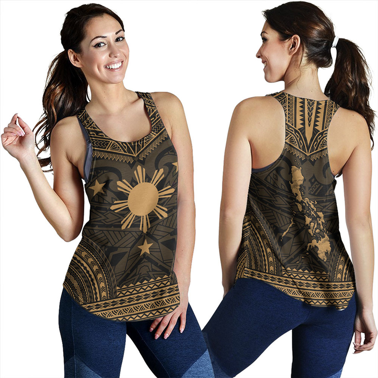 Philippines Women Tank - Philippines Cheif Tattoo Patterns Style