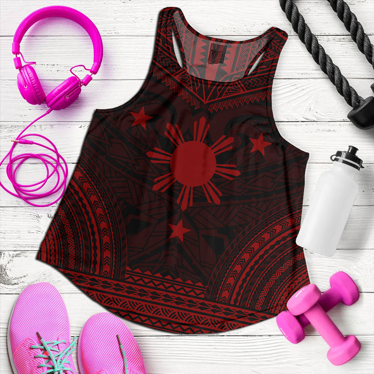 Philippines Women Tank - Philippines Cheif Tattoo Patterns Style