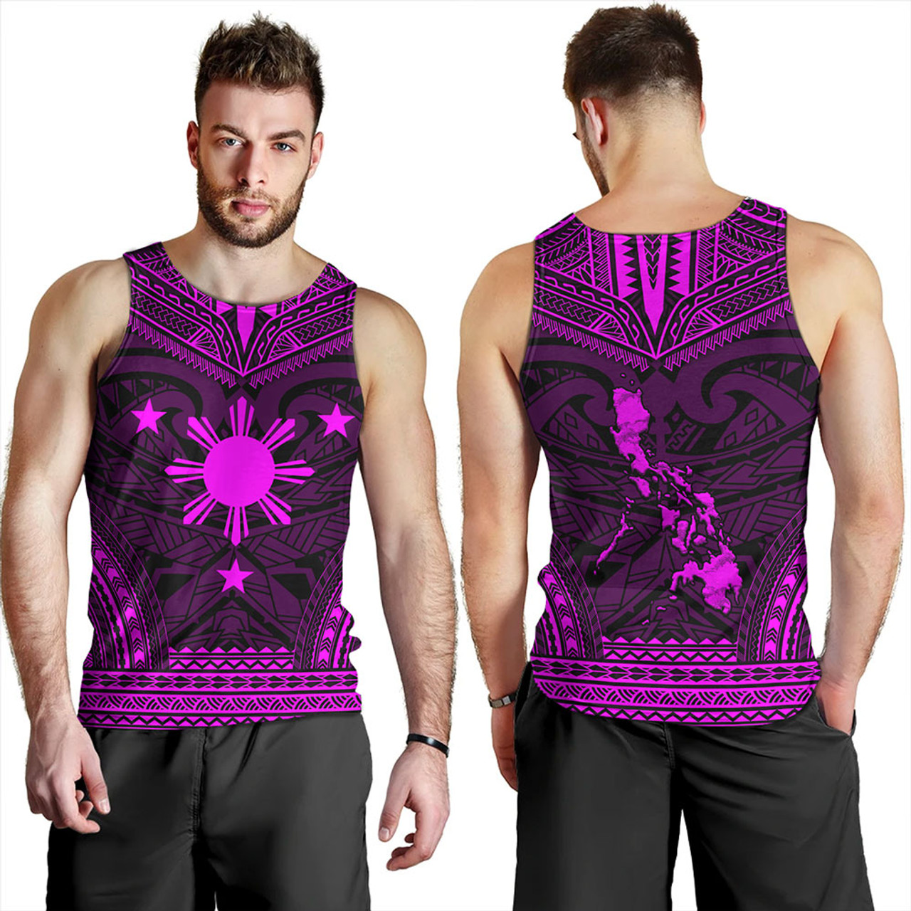 Philippines Tank Top - Philippines Cheif Tattoo Patterns Style