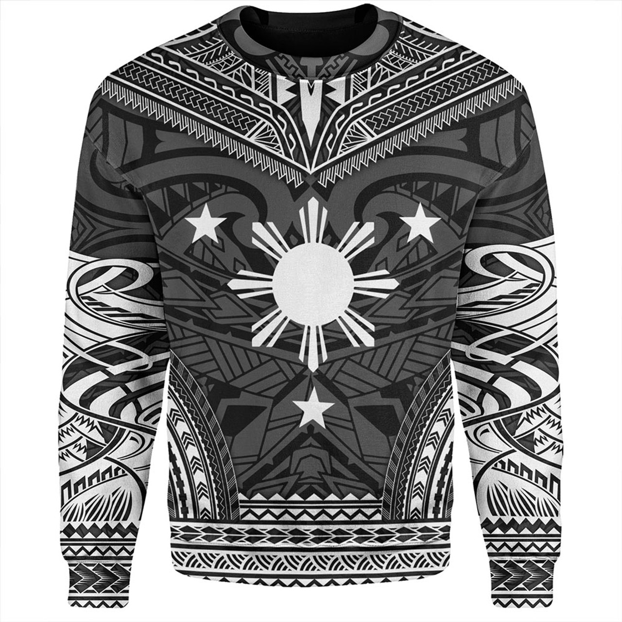 Philippines Sweatshirt - Philippines Cheif Tattoo Patterns Style