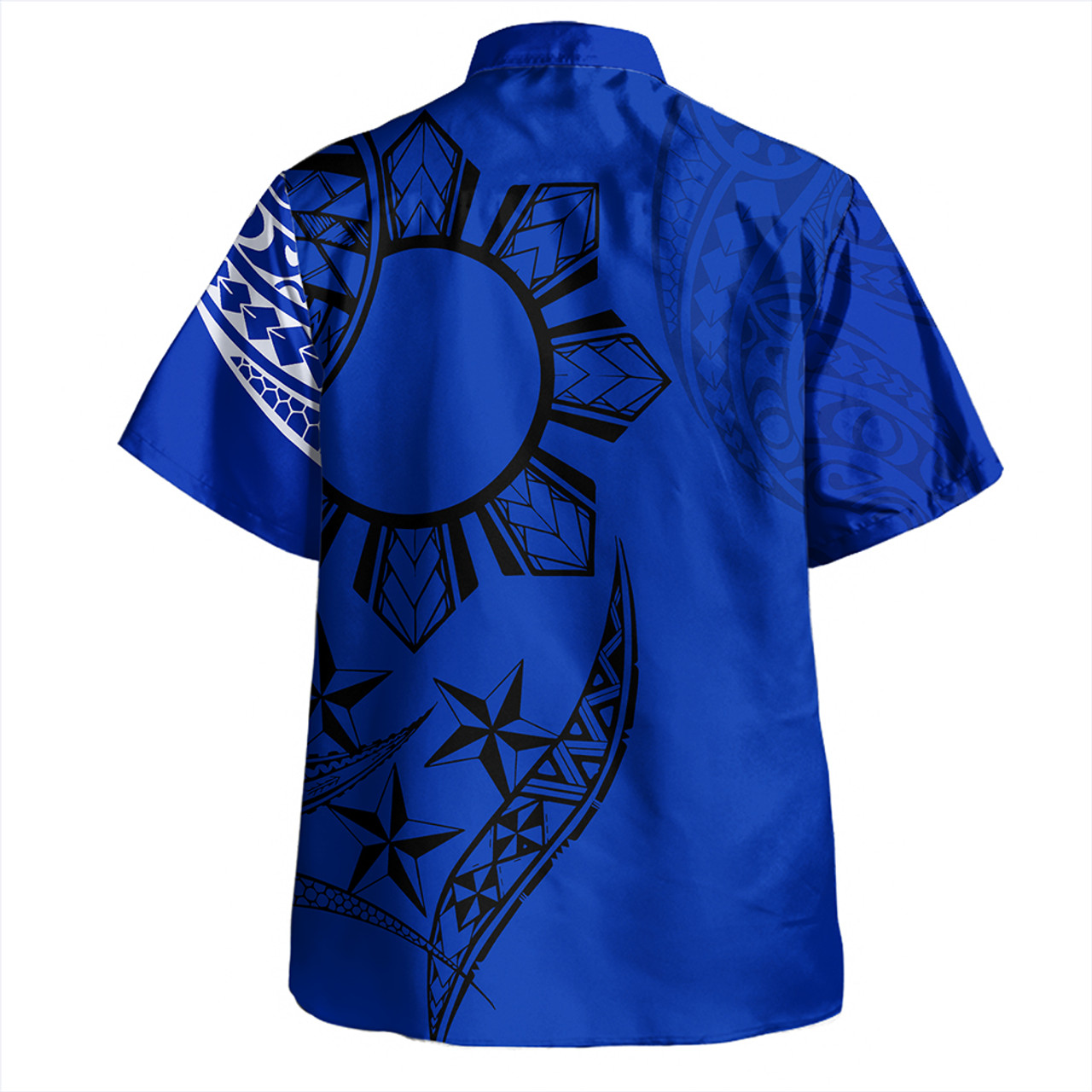 Philippines Hawaiian Shirt Tribal Sun In My Heart Blue Style