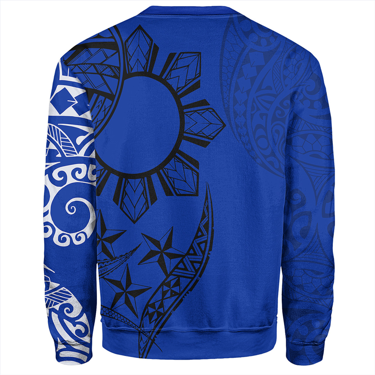 Philippines Sweatshirt Tribal Sun In My Heart Blue Style