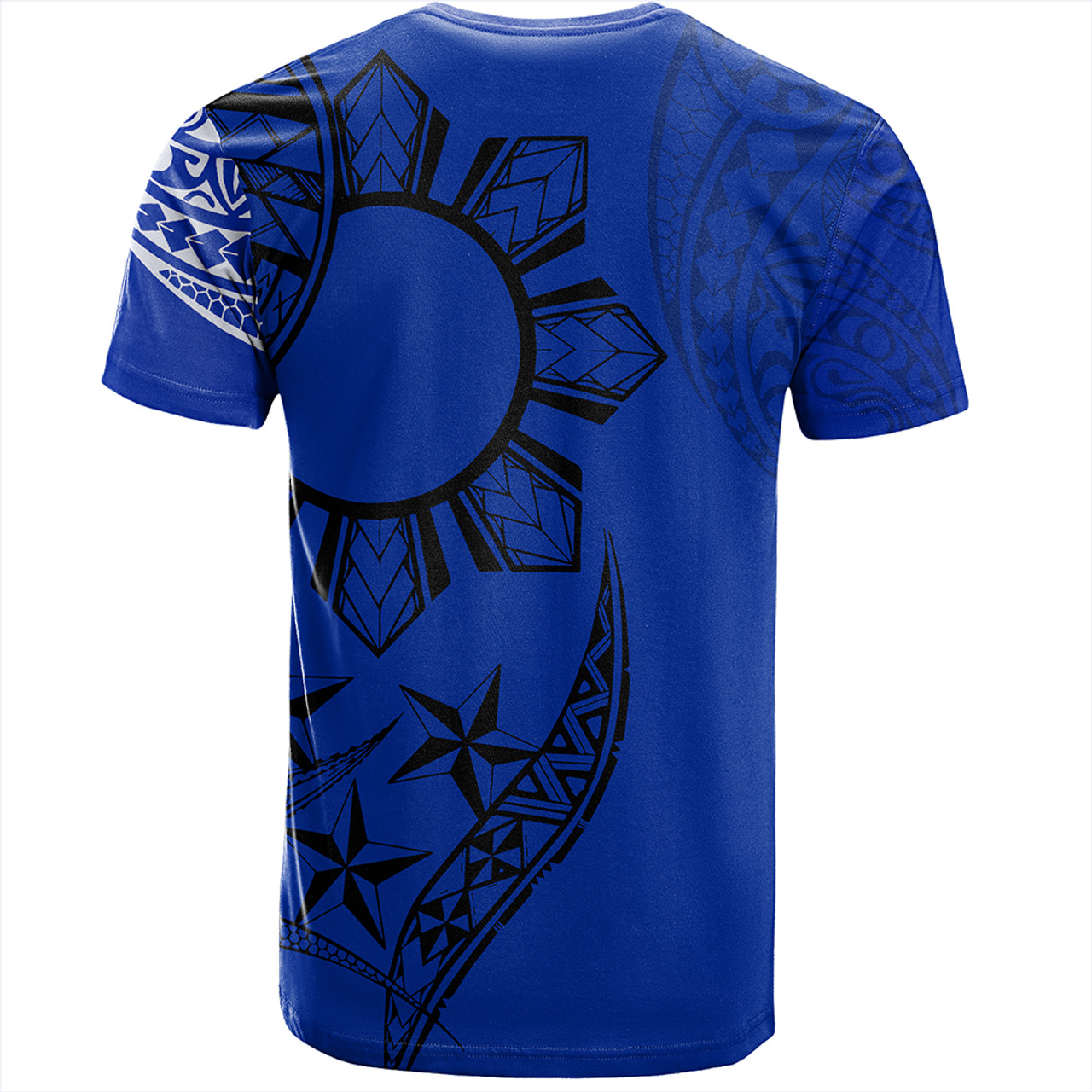 Philippines T-Shirt Tribal Sun In My Heart Blue Style