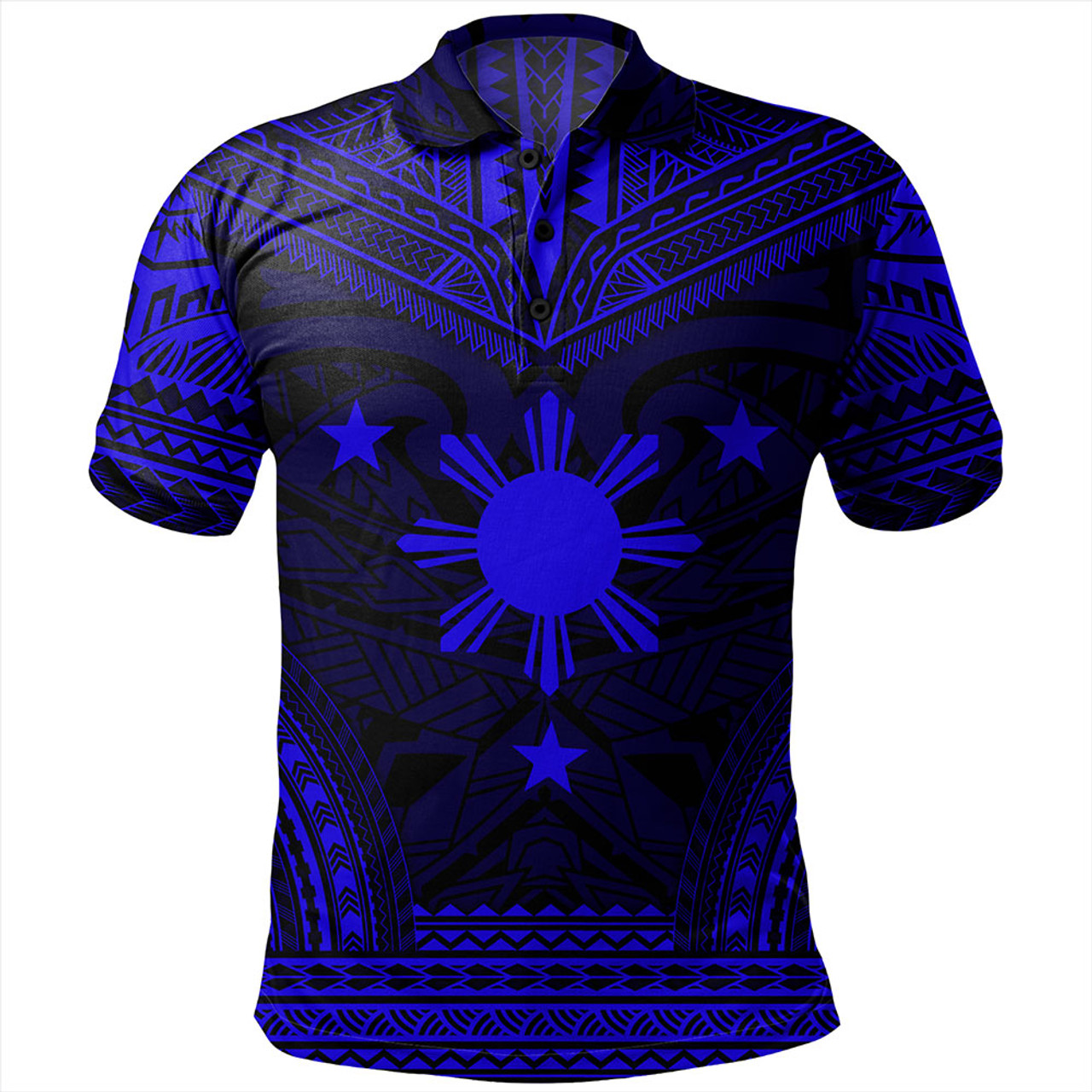 Philippines Polo Shirt - Philippines Cheif Tattoo Patterns Style