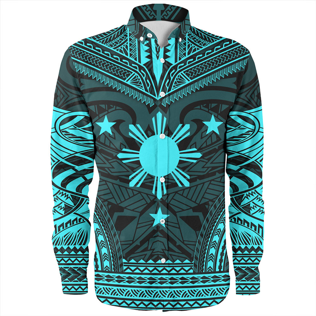 Philippines Long Sleeve Shirt - Philippines Cheif Tattoo Patterns Style