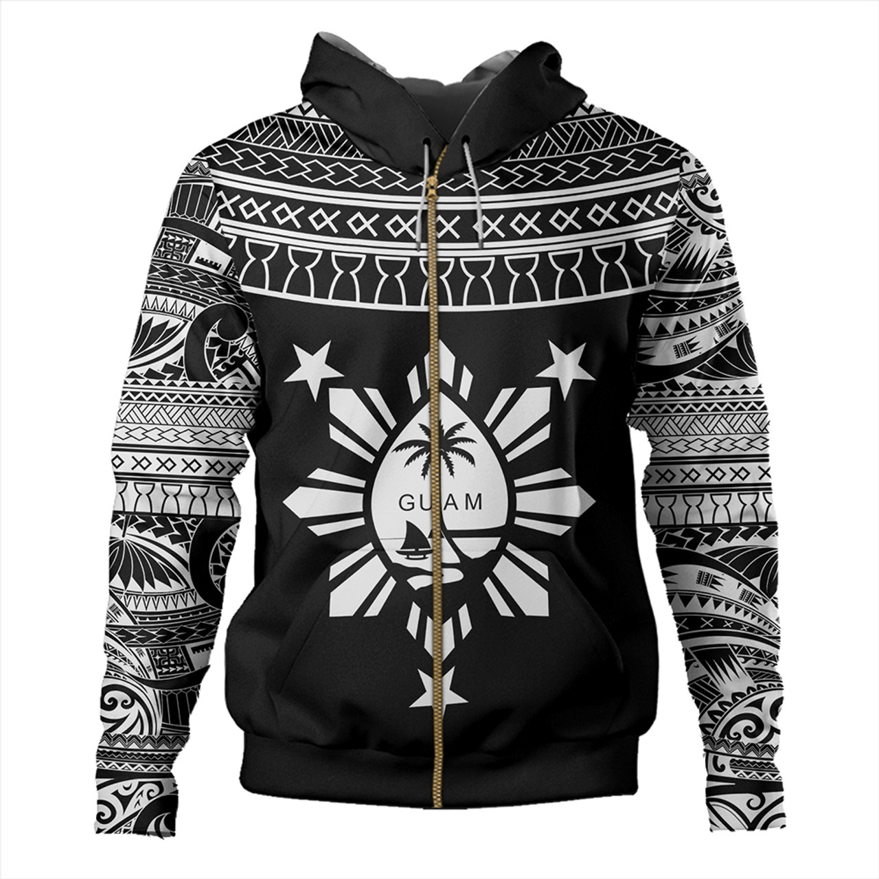 Guam Seal With Philippines Filipinos Sun Hoodie Tribal Island