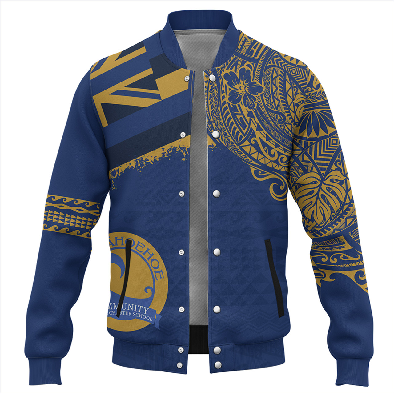 Hawaii Baseball Jacket Laupahoehoe Community Public Charter High School With Crest Style