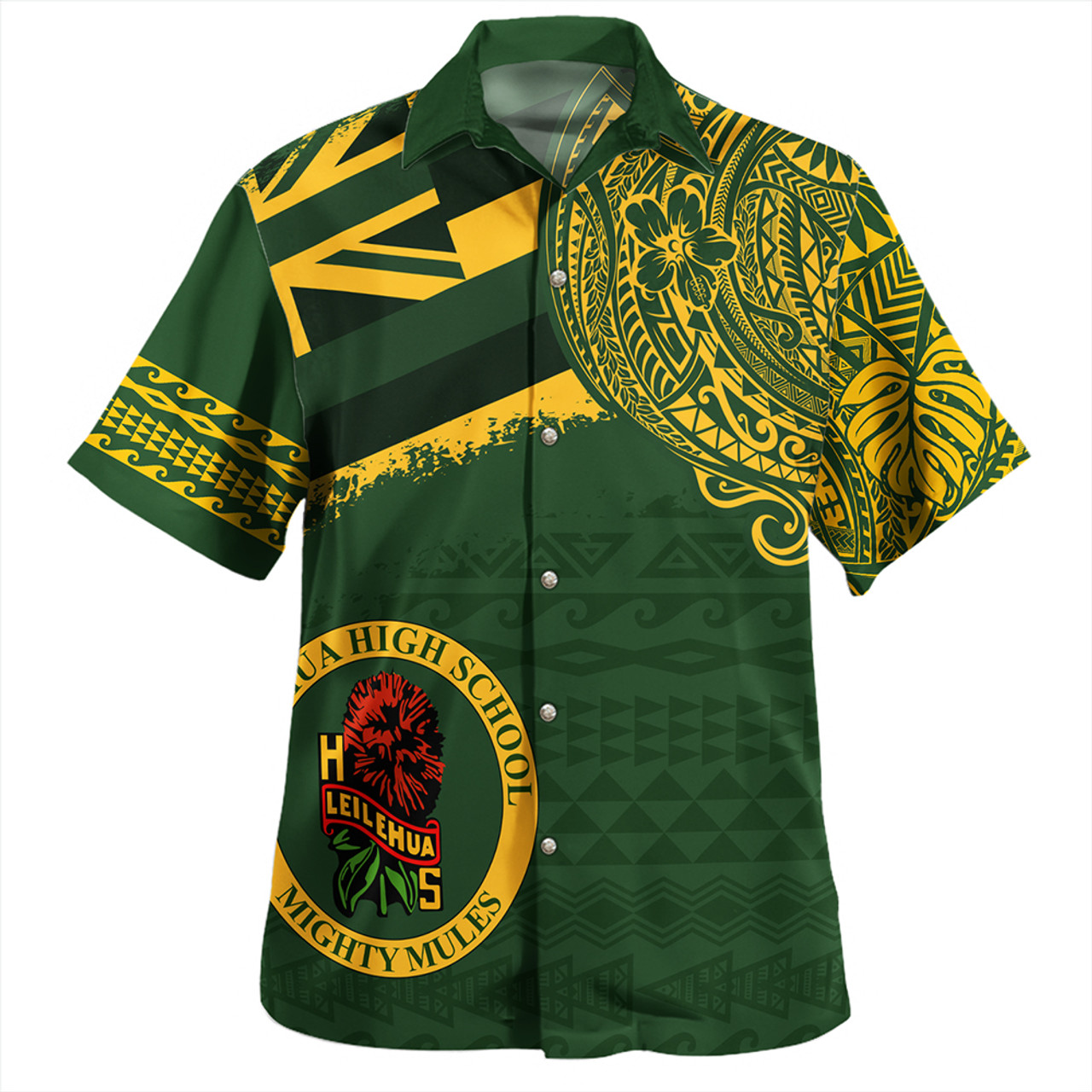 Hawaii Hawaiian Shirt Leilehua High School With Crest Style
