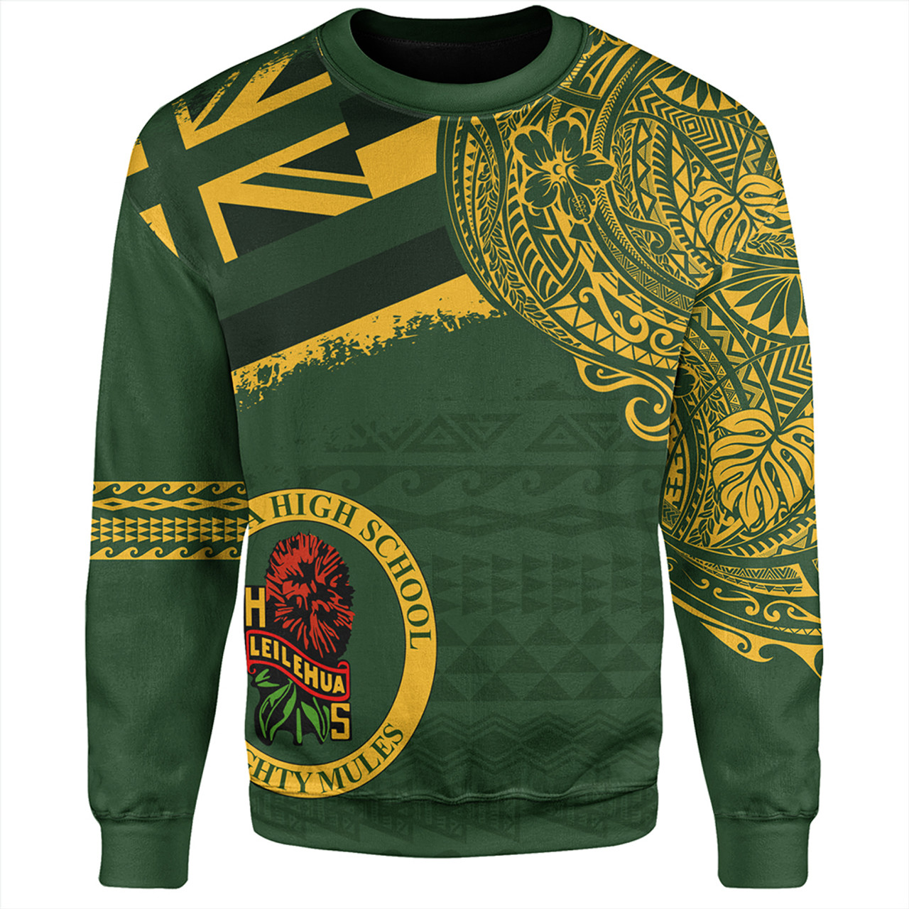 Hawaii Sweatshirt Leilehua High School With Crest Style