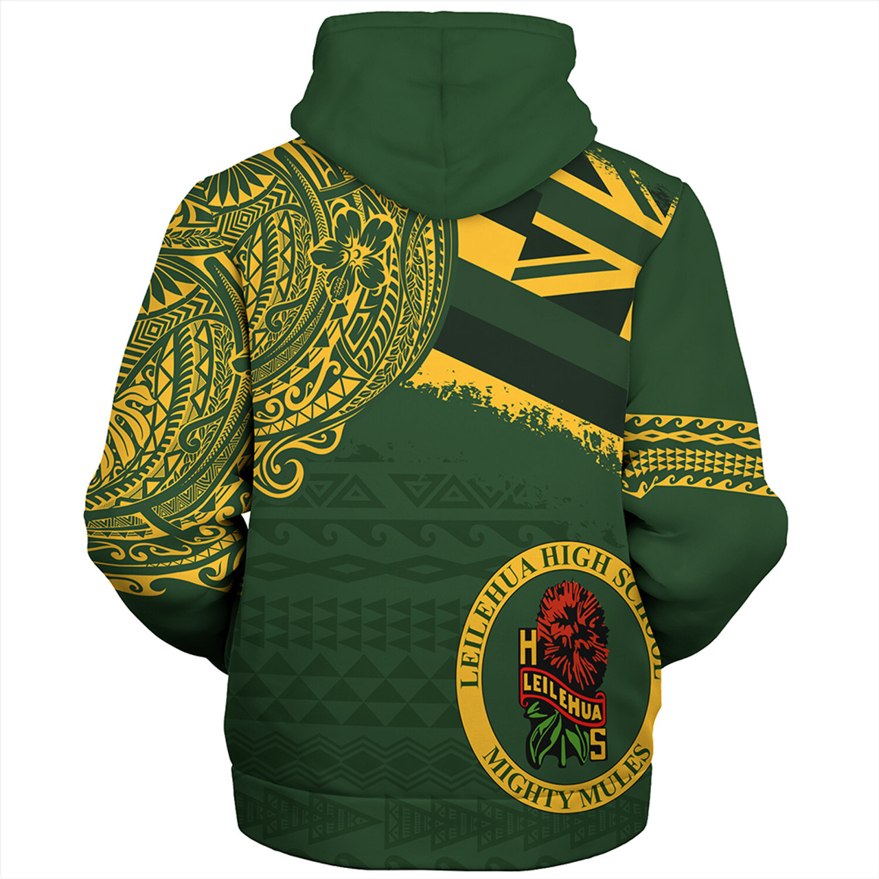 Hawaii Sherpa Hoodie Leilehua High School With Crest Style