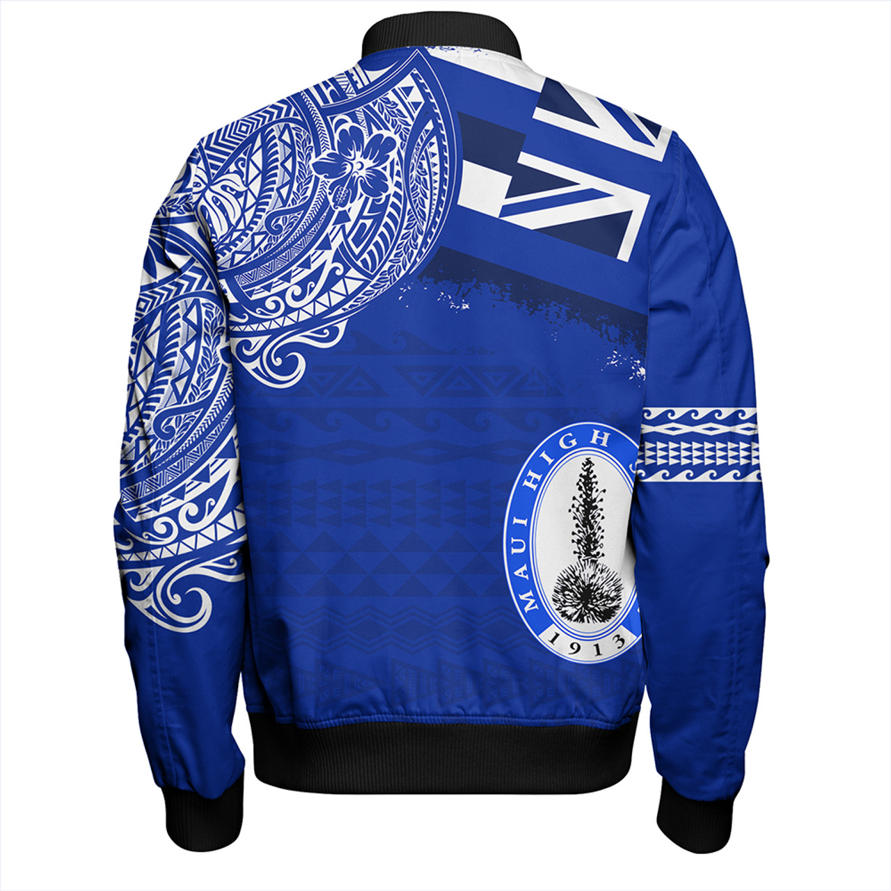 Hawaii Bomber Jacket Maui High School With Crest Style