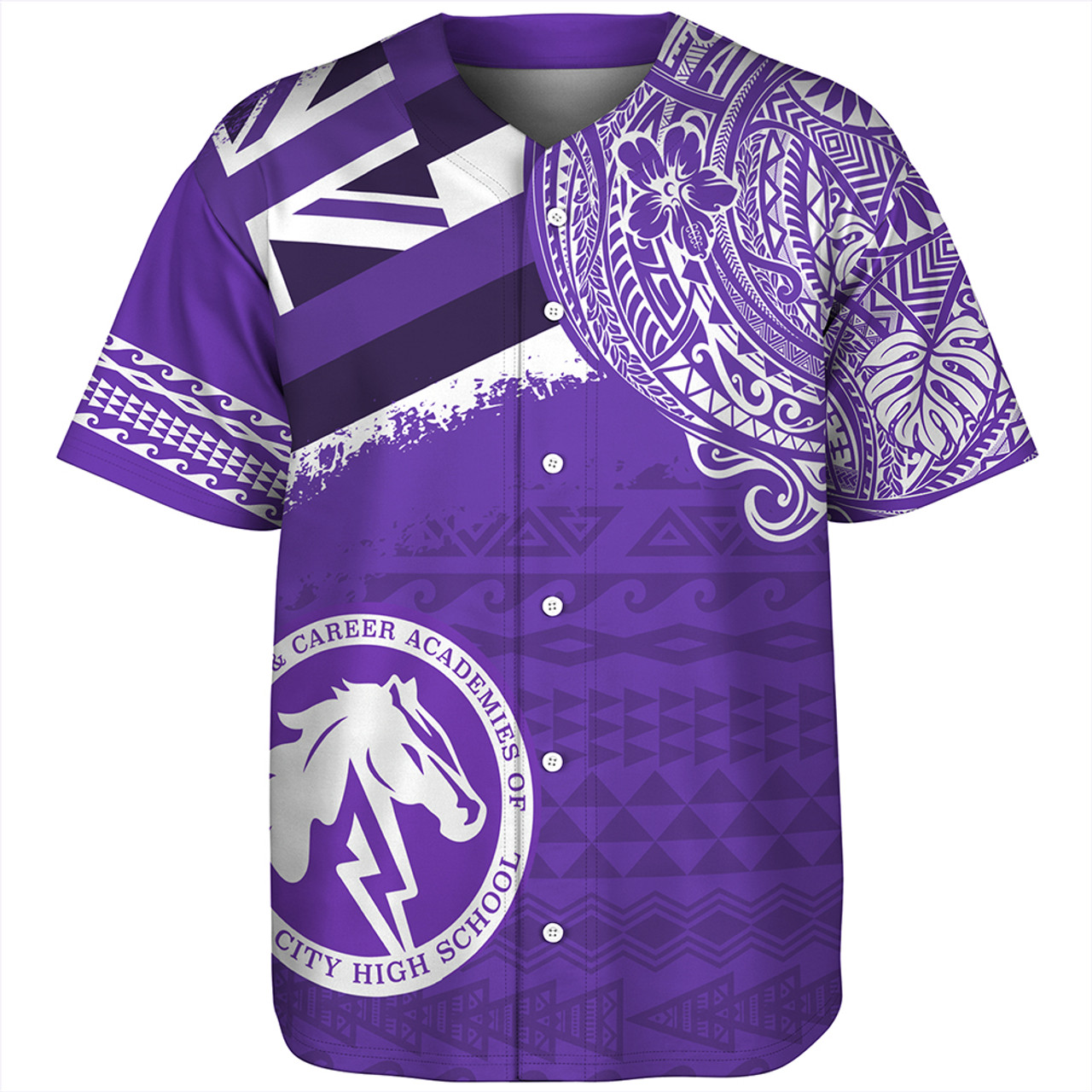 Hawaii Baseball Shirt Pearl City High School With Crest Style