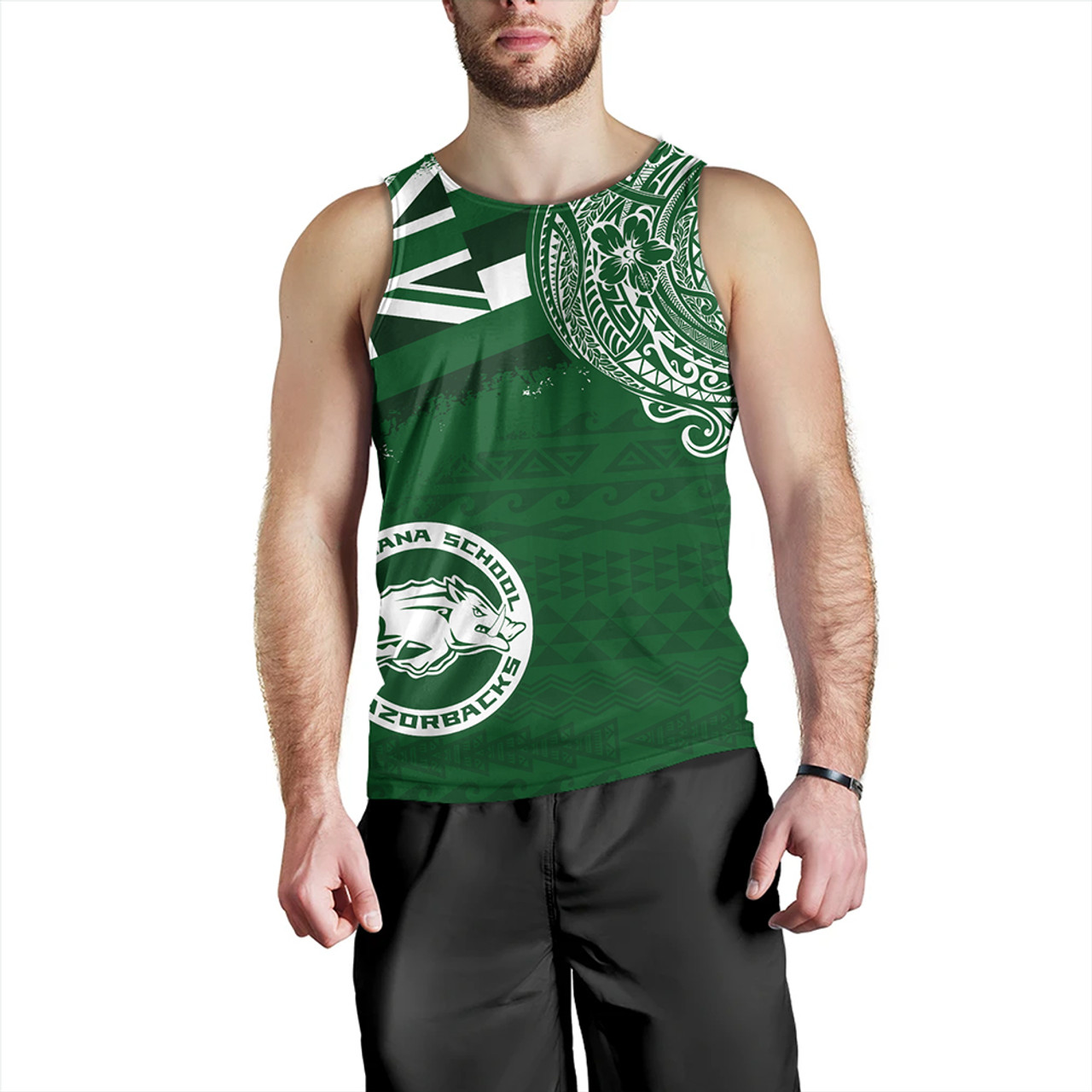 Hawaii Tank Top Olomana High & Intermediate School With Crest Style